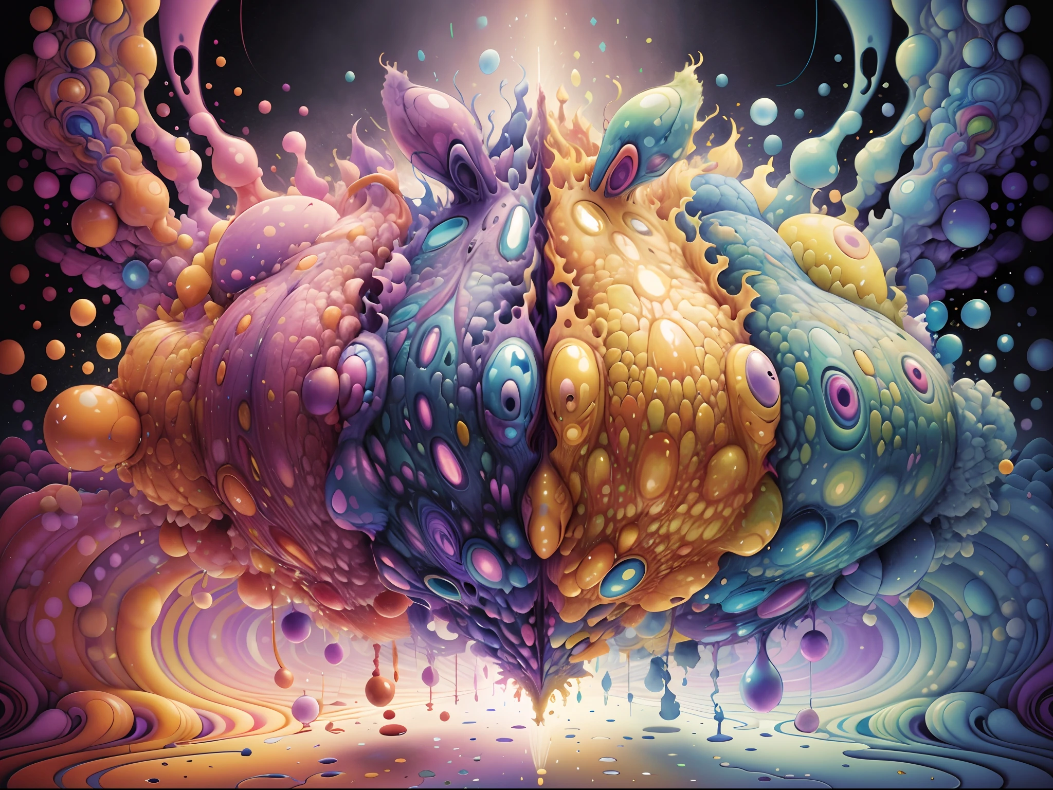 Psychedelic Background Distortion Rabbit Kimteru