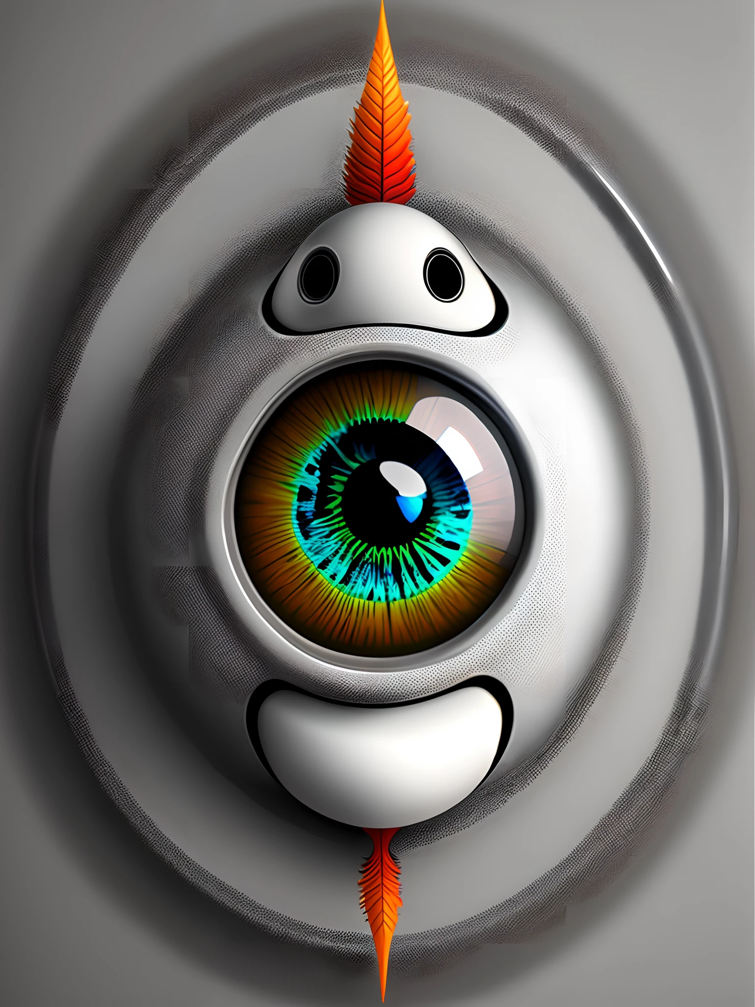 Flarry eye grey gamecock logo
