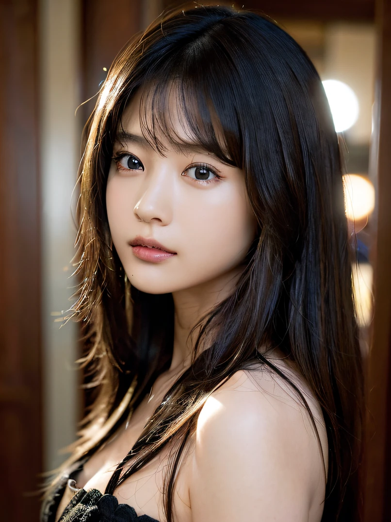 High quality, Masterpiece, Masterpiece, Exquisite facial features, Exquisite Hair, Elaborate Eyes, Off-bshoulders,Delicate colored hair, 4K quality, Gorgeous light and shadow, Tyndall effect, Halo, Messy hair, Young state, Gorgeous scenes, Beautifully dressed, feater,Ancient Chinese beauty with big eyes,detail-rich, Digital painting, art stations, concept-art, Sharp focus, illustration, Small breasts