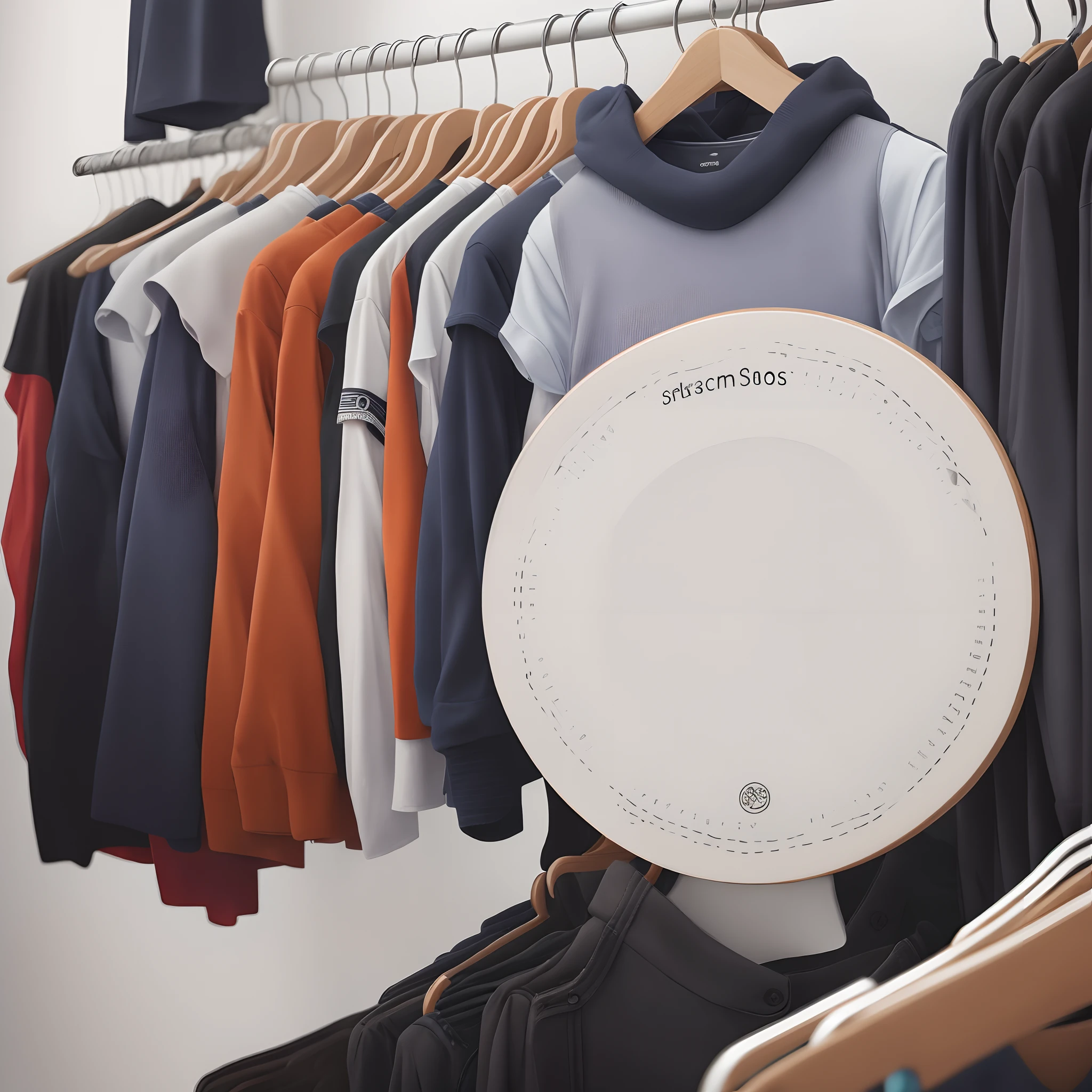 clothes shop logo, circle, whitebackground