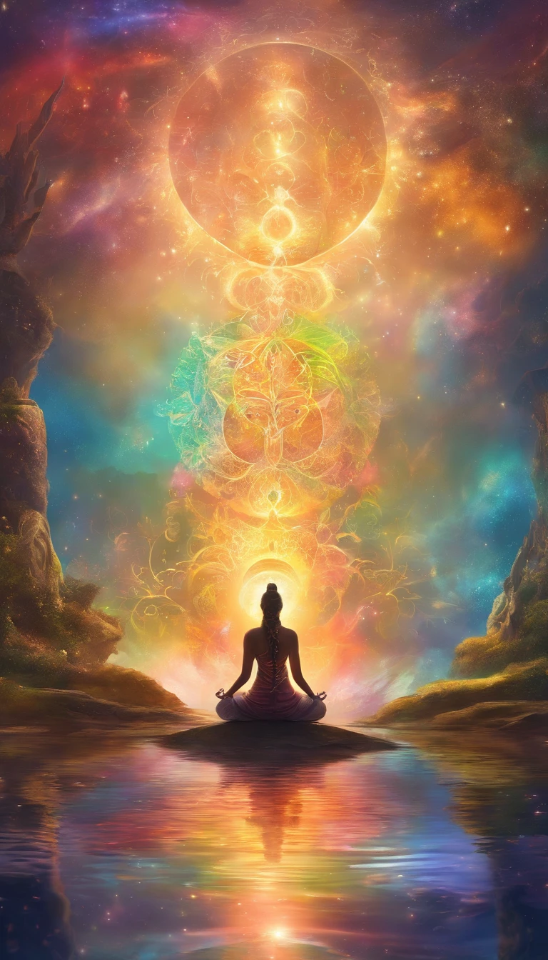 Chacras na Espiritualidade Oriental. The chakras are energy centers in the human body, each associated with specific physical and emotional functions. Existem sete chacras principais, incluindo o chacra da raiz, do plexo solar, Cardiac, garganta, terceiro olho e coroa. They are often represented as vortices of different colors. The image search will show illustrations and graphic representations of these chakras, each with its own color and characteristic location."