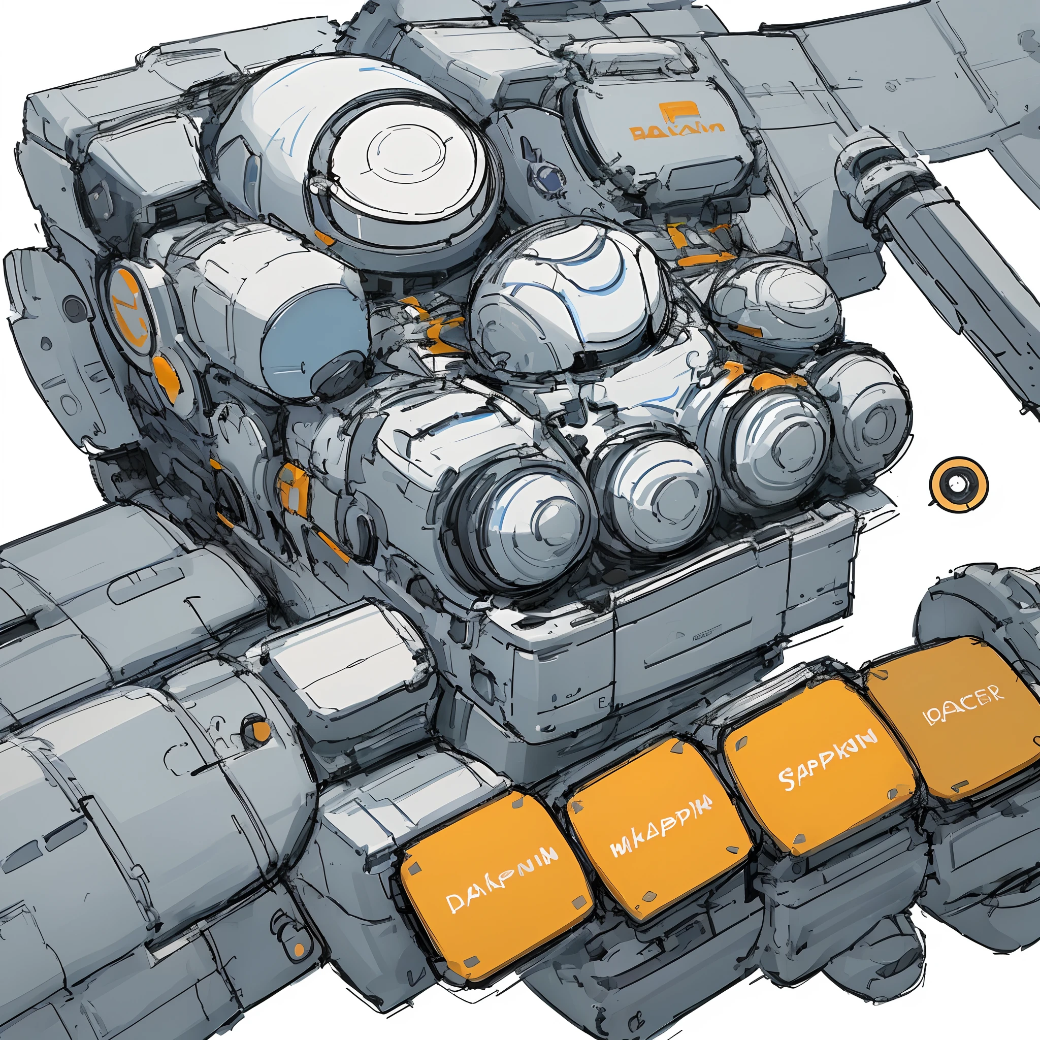 Words of "Toys Space Balikpapan", white background, sketch color animation