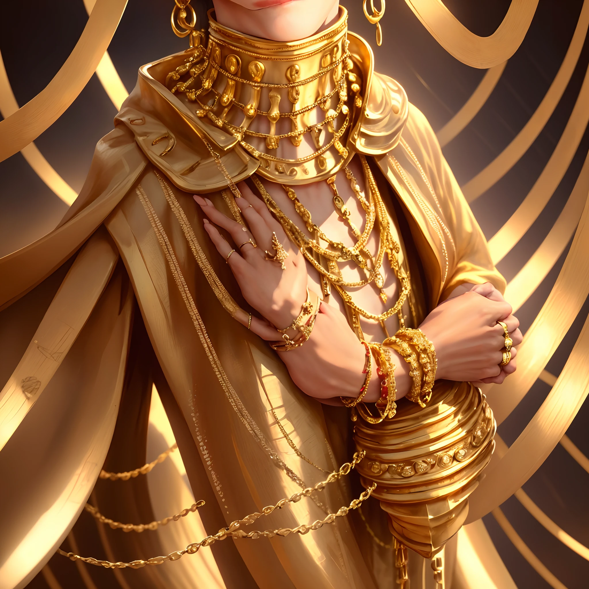 Then they have a lot of gold, they have gold chains in their necks, they have a lot of gold rings in their fingers.