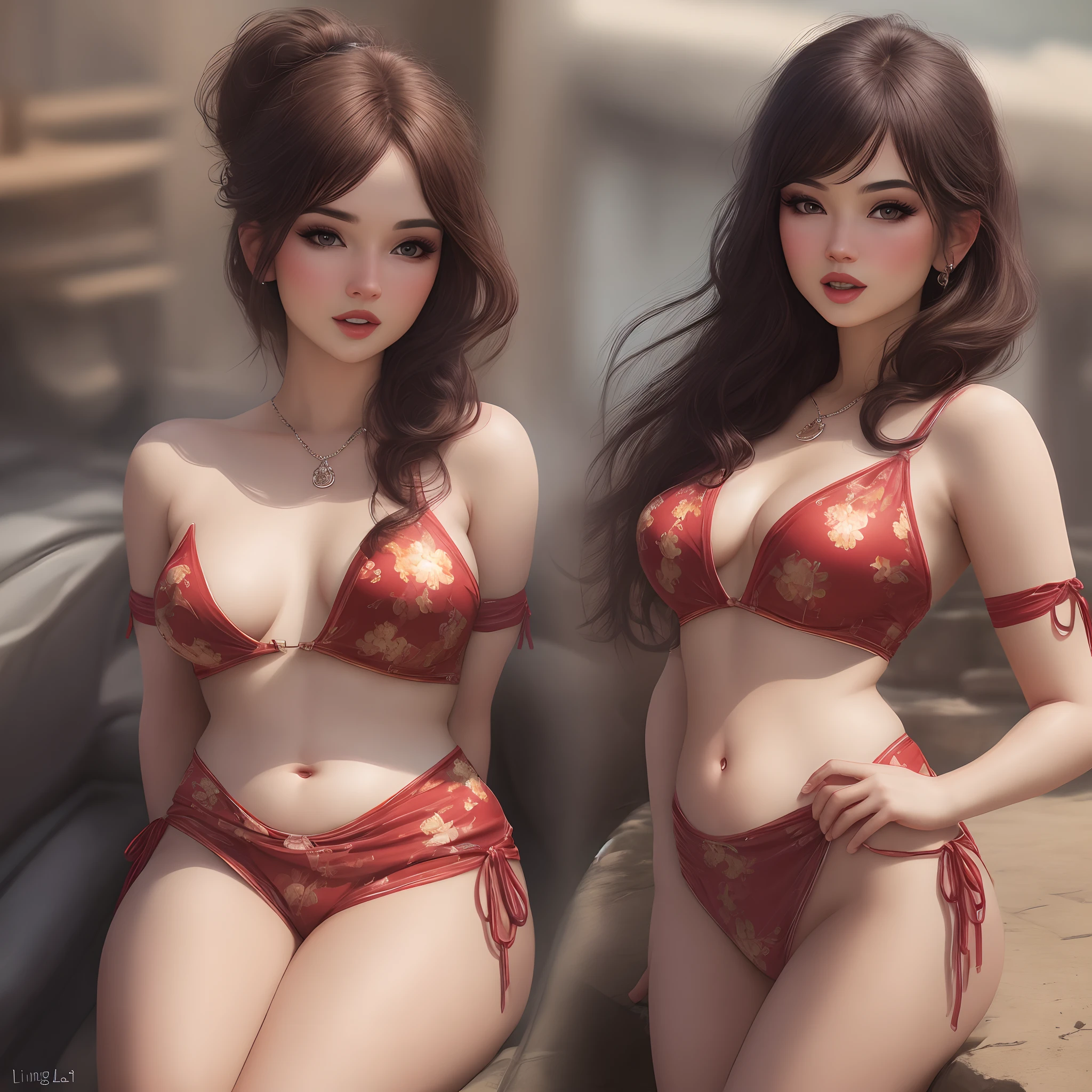 Realistic babe using lingrie