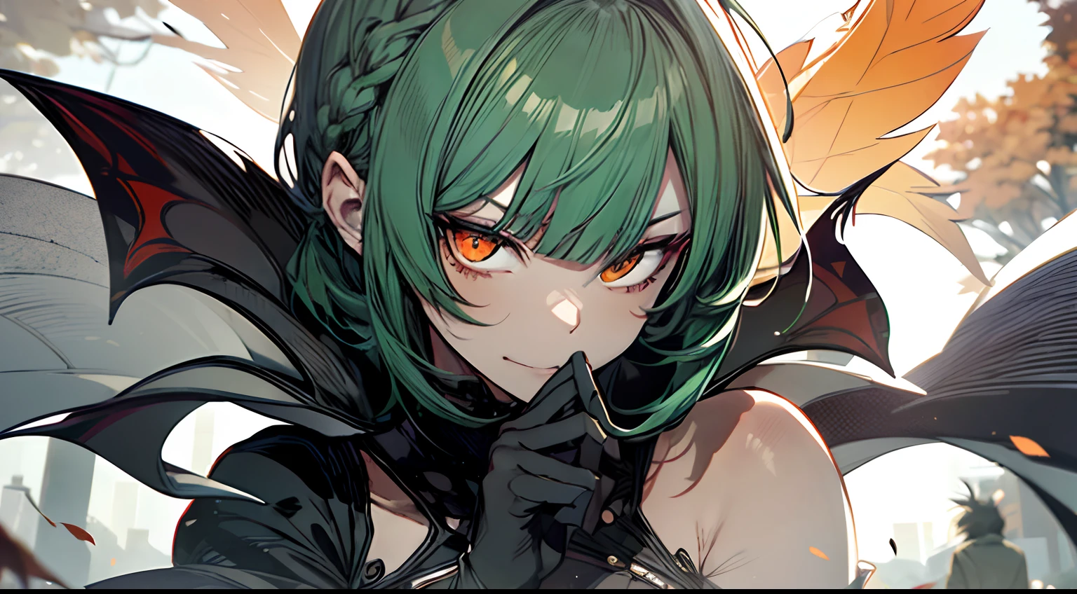 dead body、Blood everywhere、blood splashing、dark hue、Red hue、、long、Green hair、Twin-tailed、Ahegao ( Silly / Sexual ecstasy)、Cross-eyed、Stranger、View other people、Blunt bangs、 over-kneehighs,Ahegao , Silly,Sexual ecstasy,Drunken eyes,Blunt bangs, Green hair,(masutepiece:1.2, Best Quality), (finely detailed beautiful eye: 1.2), (Detailed background,Dark Fantasy), (beautifull detailed face), High contrast, (Best Illumination, extremely delicate and beautiful), ((Cinematic Light)), Colorful, Hyper Detail, Dramatic light, Intricate details,