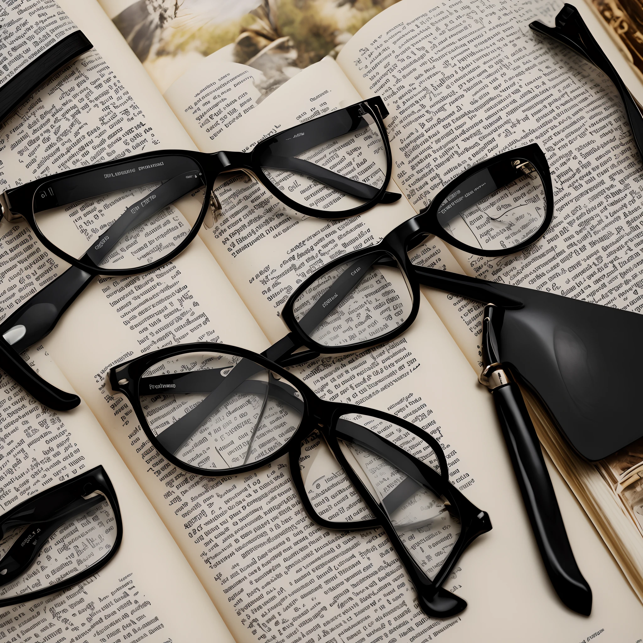 Aim for a"speech"is the subject,Eyewear elements,Book elements