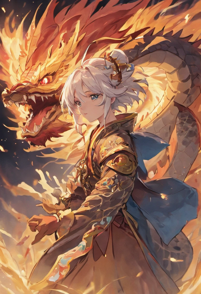 An illustration of a Chinese dragon in the sky,Clear eyes,A complete body,A beautiful Chinese dragon,black and white sketch,white backgrounid,Clear details