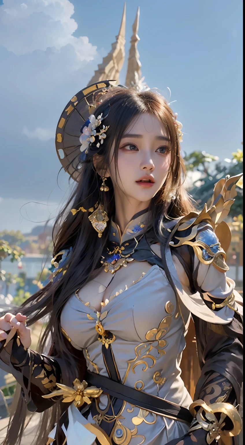 a close up of a woman with a purple and black costume, shadowbringers cinematic, 4 k detail fantasy, a beautiful fantasy empress, game cg, xianxia fantasy, xianxia hero, 2. 5 d cgi anime fantasy artwork, cinematic goddess close shot, ruan jia and artgerm, wow 4 k detail fantasy, hyperdetailed fantasy character