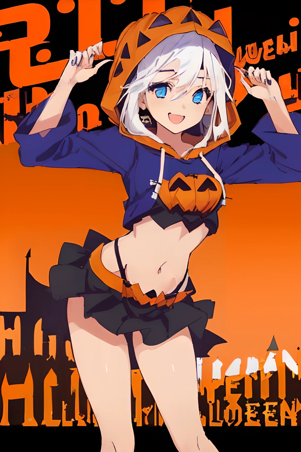 (masterpiece, best quality), intricate details,
1girl, <lora:ä¼è¾å¨1Ve:0.6> 1girl,ä¼è¾å¨,long hair,blue eyes,white hair,hair between eyes,witch,hair bow,braid,
<lora:halloween_game-outfit-v23h:0.8> hllwngm outfit, pink visor cap, headset, black collar, pink demon wings, demon tail, demon horns, cropped jacket, open jacket, crop top, cleavage, suspenders , black detached sleeves, black fingerless gloves , pink layered miniskirt, black waist apron , brown thighhighs, black knee boots
outdoors, from below, thighs,