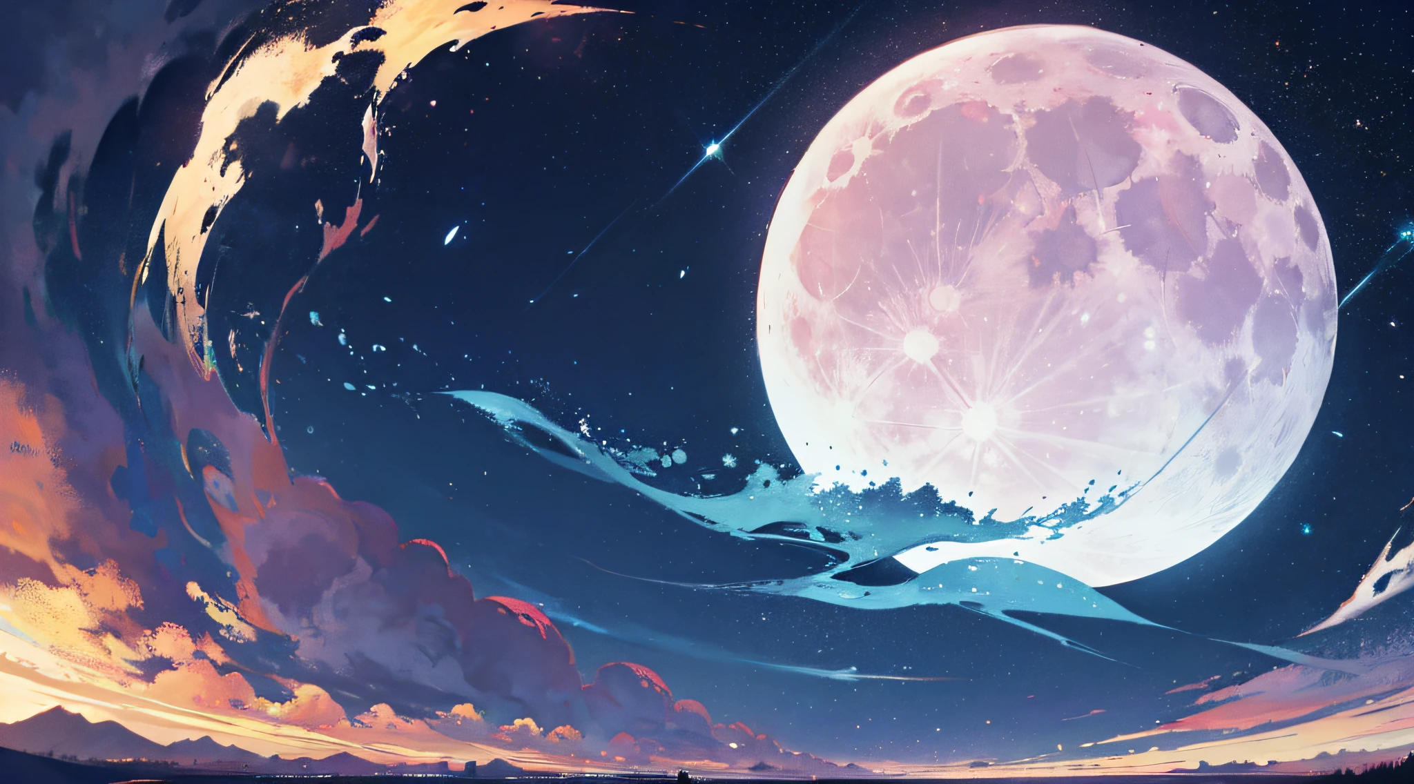 the huge moon