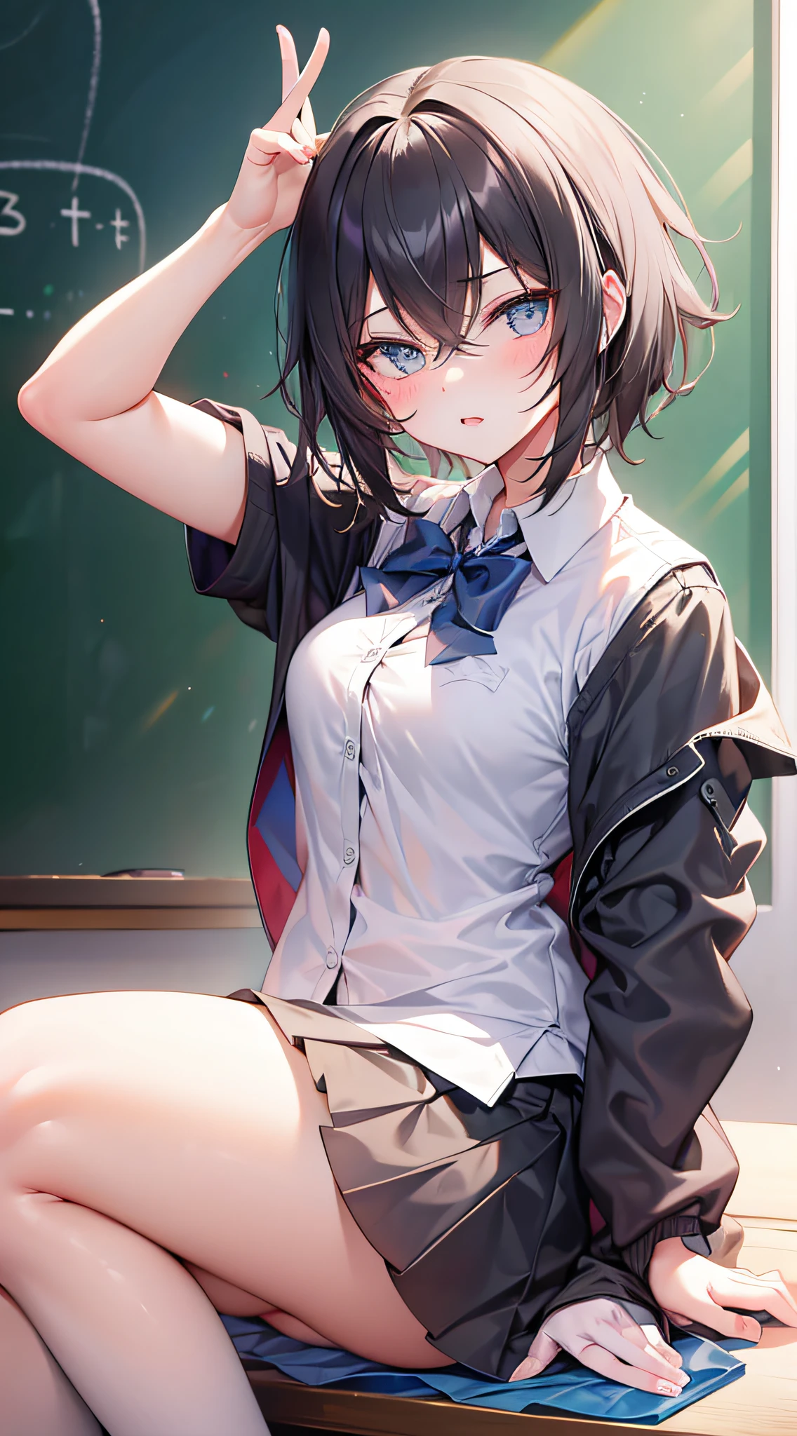 Kindergarten teacher，give a lecture，Gamine，blackboards