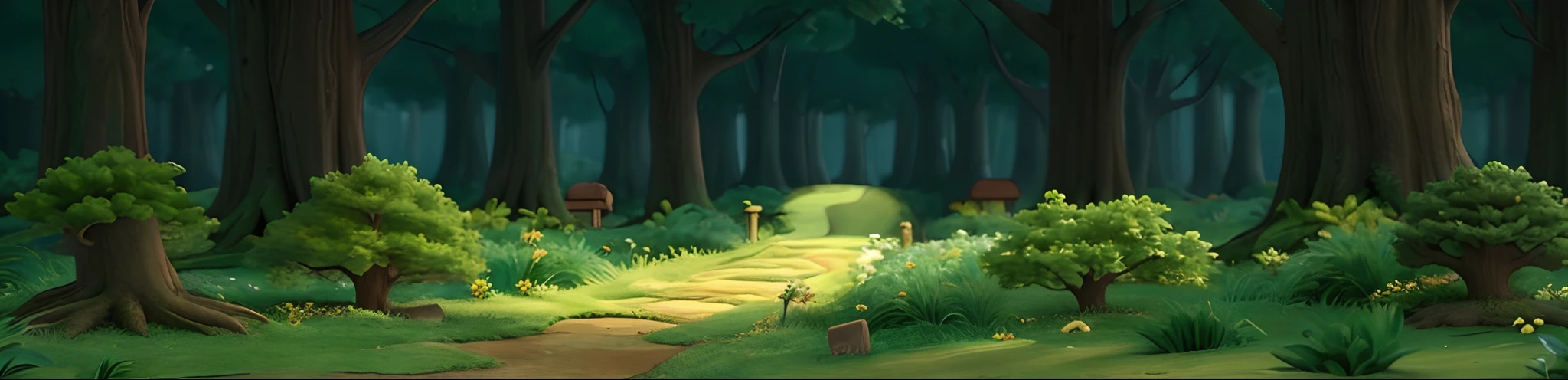 Fantastic tree trunks,Cartoon trees