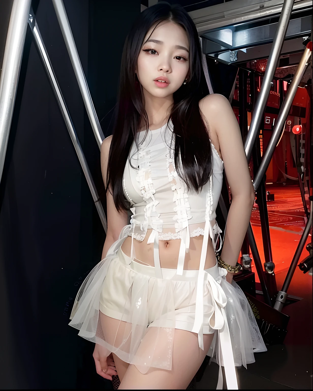 Asian woman in a white dress posing for a photo, Blackpink Jennie, Jossi de Blackpink, Parque Roseanne de Blackpink, Gongbi, Toma la zona, Yoshitomo Nara, en una falda brillante, japanese model, Gemma Chen, Xilaxia de cuerpo completo, Chiho, Kimi Takemura, Kiyoko Suzuki