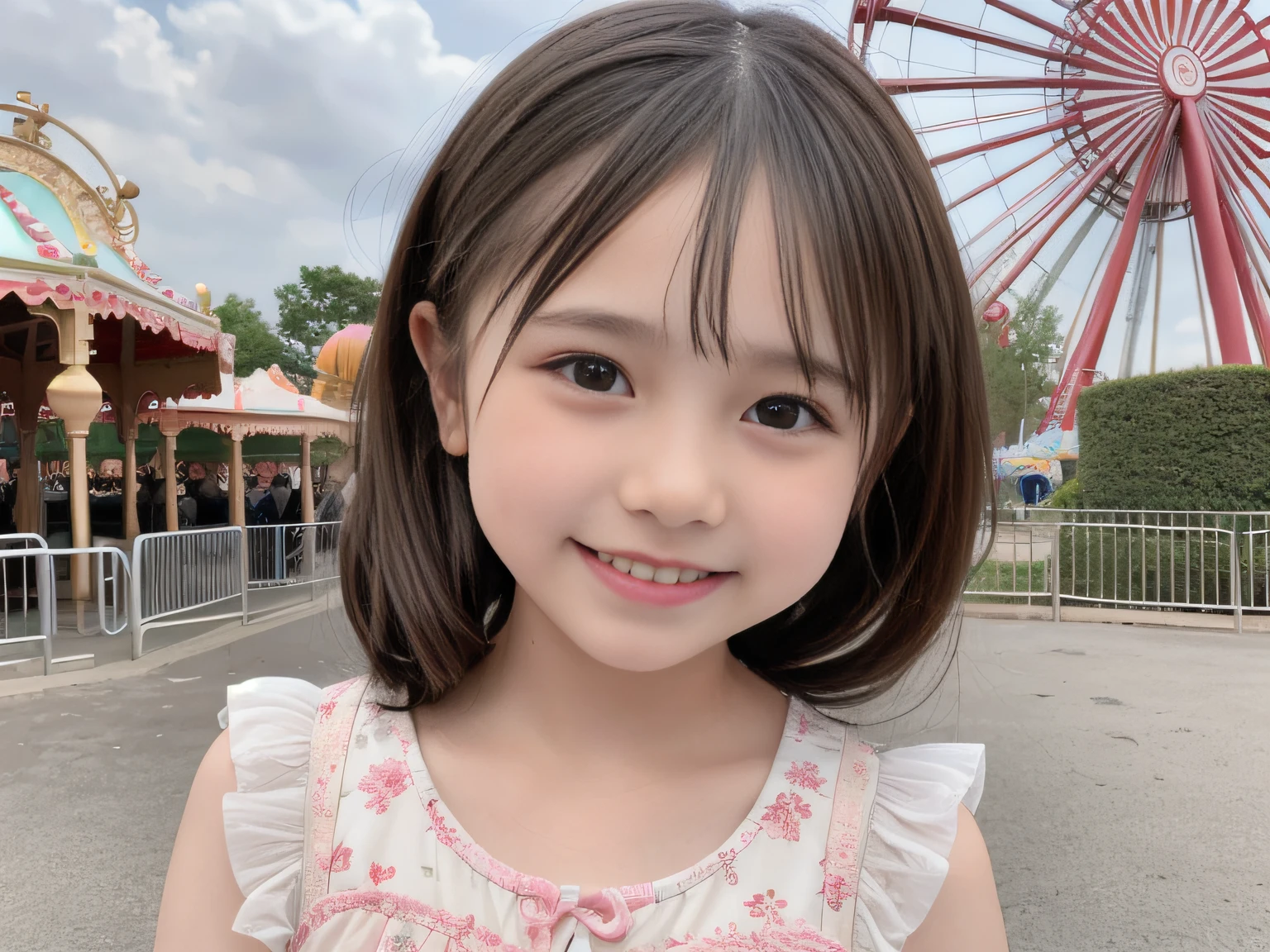 (Upper Body:1.25), 6 , (Baby Faceound face:1.4), One Japanese woman, beautiful girl, Pretty face, (View your viewers), (stand facing the camera), (smile), (Open shoulder:1.2)