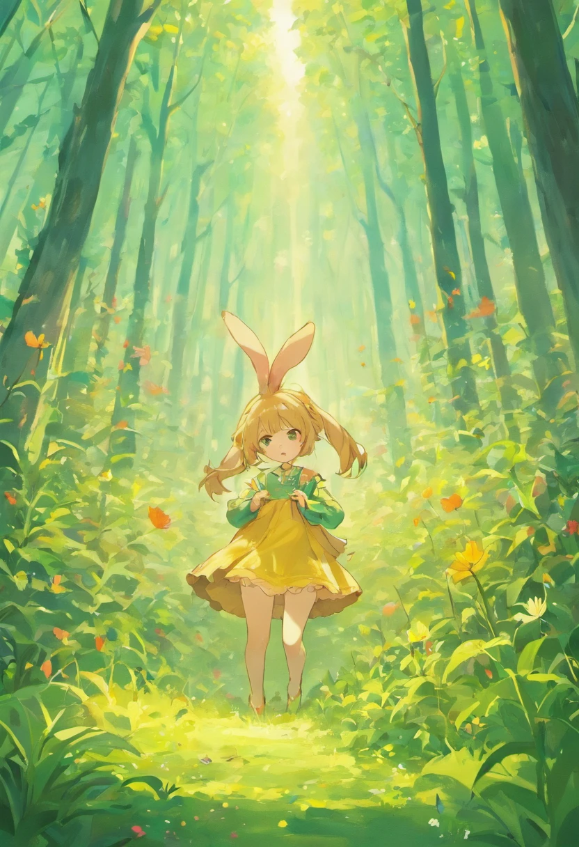 Flat wind,ln the forest,bunny,girl,party