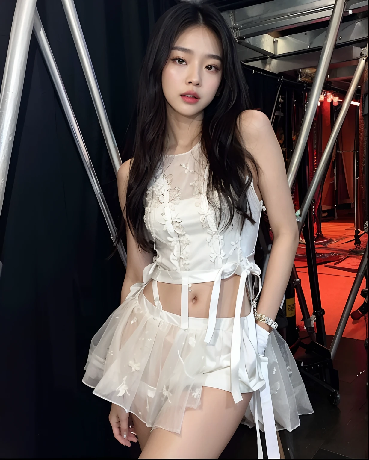 Asian woman in a white dress posing for a photo, Blackpink Jennie, Jossi de Blackpink, Parque Roseanne de Blackpink, Gongbi, Toma la zona, Yoshitomo Nara, en una falda brillante, japanese model, Gemma Chen, Xilaxia de cuerpo completo, Chiho, Kimi Takemura, Kiyoko Suzuki