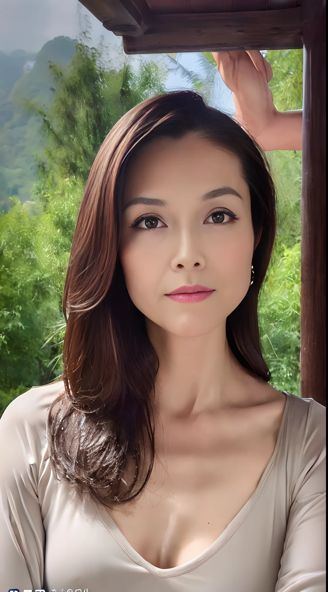 ((Best quality, 8k, Masterpiece :1.3)), pretty woman, 1girl, huge breasts :1.3, slender figure :1.1, fit and firm body, dark brown hair, (shower, wet body, wet clothes:1.1), ultra-detailed face, detailed lips, detailed eyes, double eyelid, hard , big areola