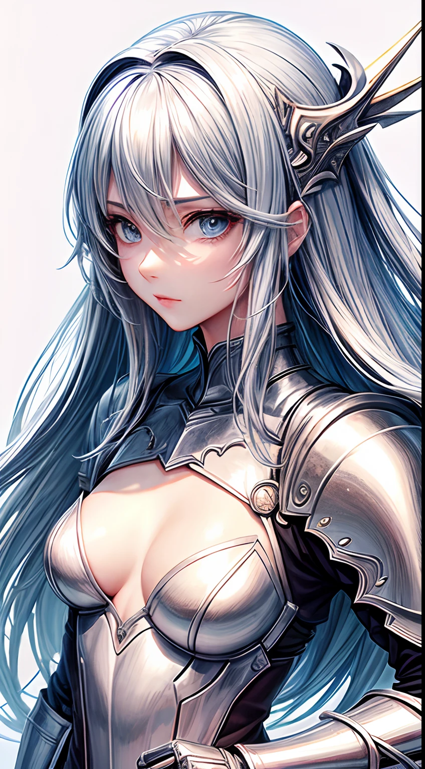 woman swordsman、animesque、Beautie、Cool、light、a blond、length hair、Chest Pad、discreet breasts、formal clothes、small tits、Knight's suit、torture