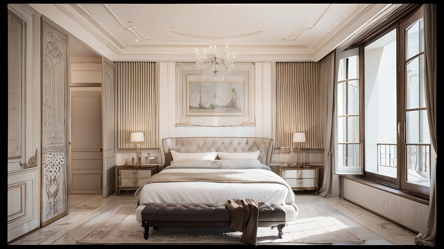 Italy,Italian light luxury style,Bedrooms,Home renovation and decoration,clean color,Simple,Maximalism,