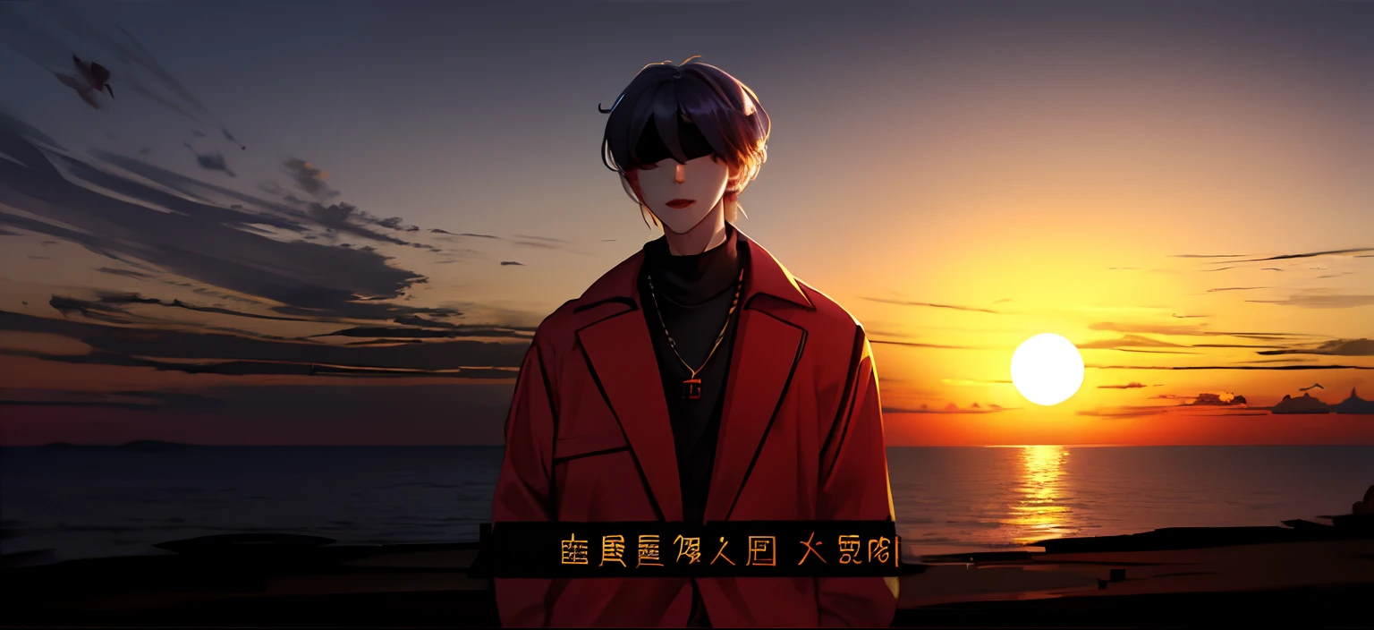 Cai Xukun's，the sunset，eventide， Split head
