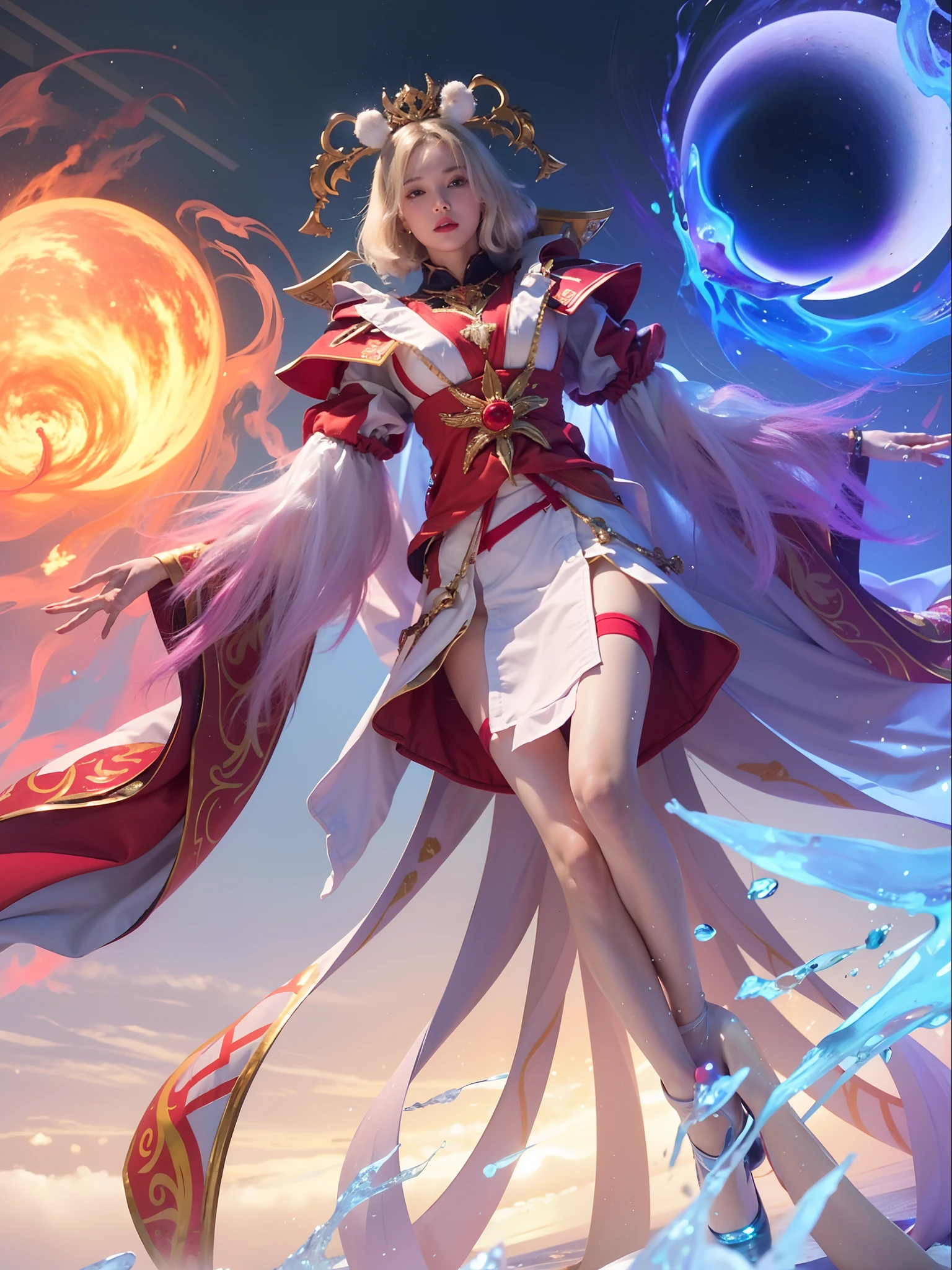 ((SuperiorQuality, 8K, tmasterpiece: 1.3)), Pubic area is clear: 1.2, Perfect body beauty: 1.4, Large of breast, Highly Detailed Face and Skin Textur, A detailed eye, with no underpants, no-bra), (kneeling on a bed,legs are open: 1.3), Visible nipple, wetclothes, wetted skin, Light wet clothes, Light red underwear, the areola is visible, Visible, A viscous soft white liquid splashes on the body, The shape of the pubic region is clearly visible, knee bend,legs are open
