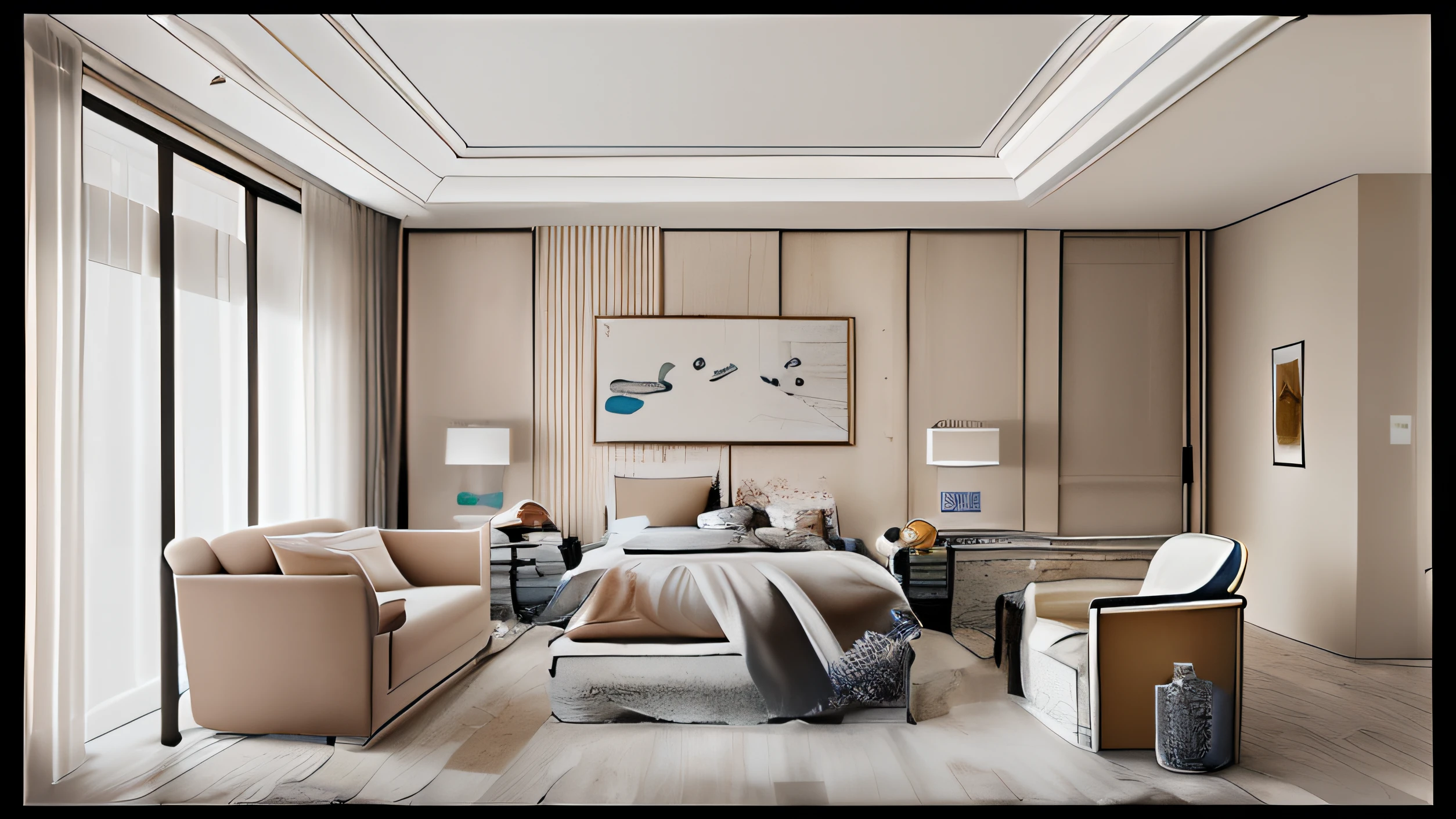 Italy,Italian light luxury style,Bedrooms,Home renovation and decoration,clean color,Simple,Maximalism,