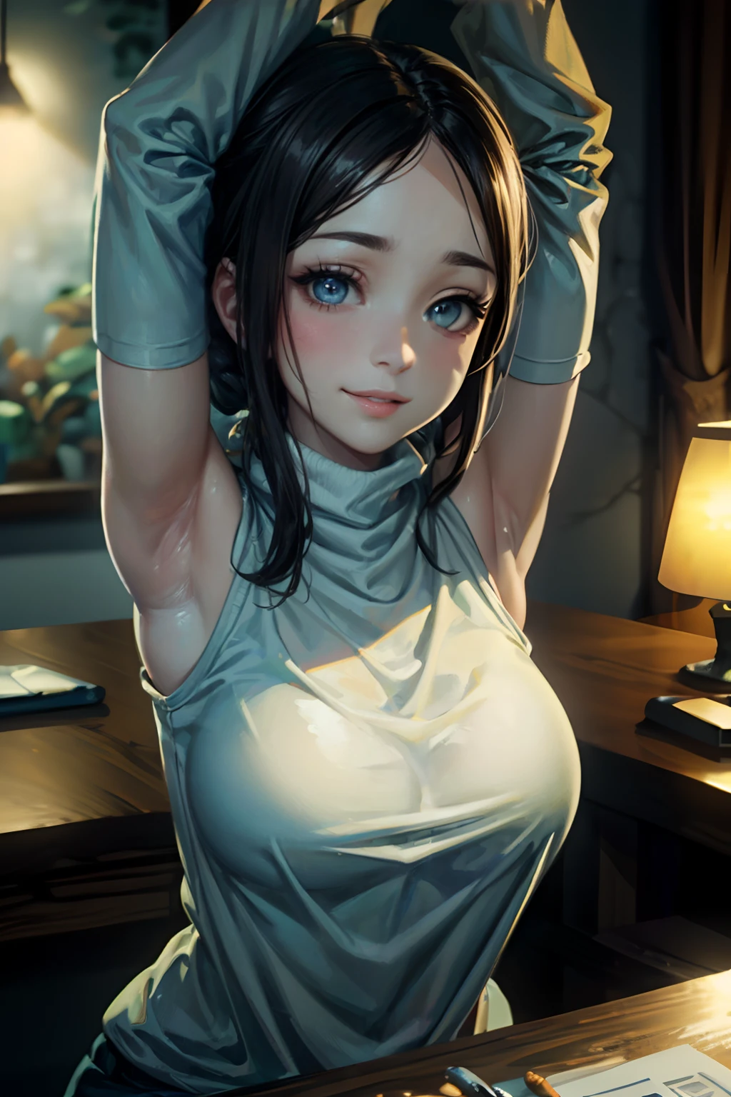 (((masterpiece))), (((best quality))), ((ultra-detailed)), (highly detailed CG illustration), Boa Hancock, (nsfw:1.4), (masterpiece:1.5), Detailed Photo, Smiling, Sexy, (Best Quality: 1.4), (1girl), Beautiful Face, (Black Hair, long Hair: 1.3), Beautiful Hairstyle,  beautiful detail eyes, (realistic skin), beautiful skin, absurd, attractive, ultra high resolution, high definition, (sexually aroused:1.5), Pinkish white skin, cool white light, sexy pose, Beautiful , white background, pink soft white light, Wear a white tank top, (Wear an oxygen mask.:1.5)