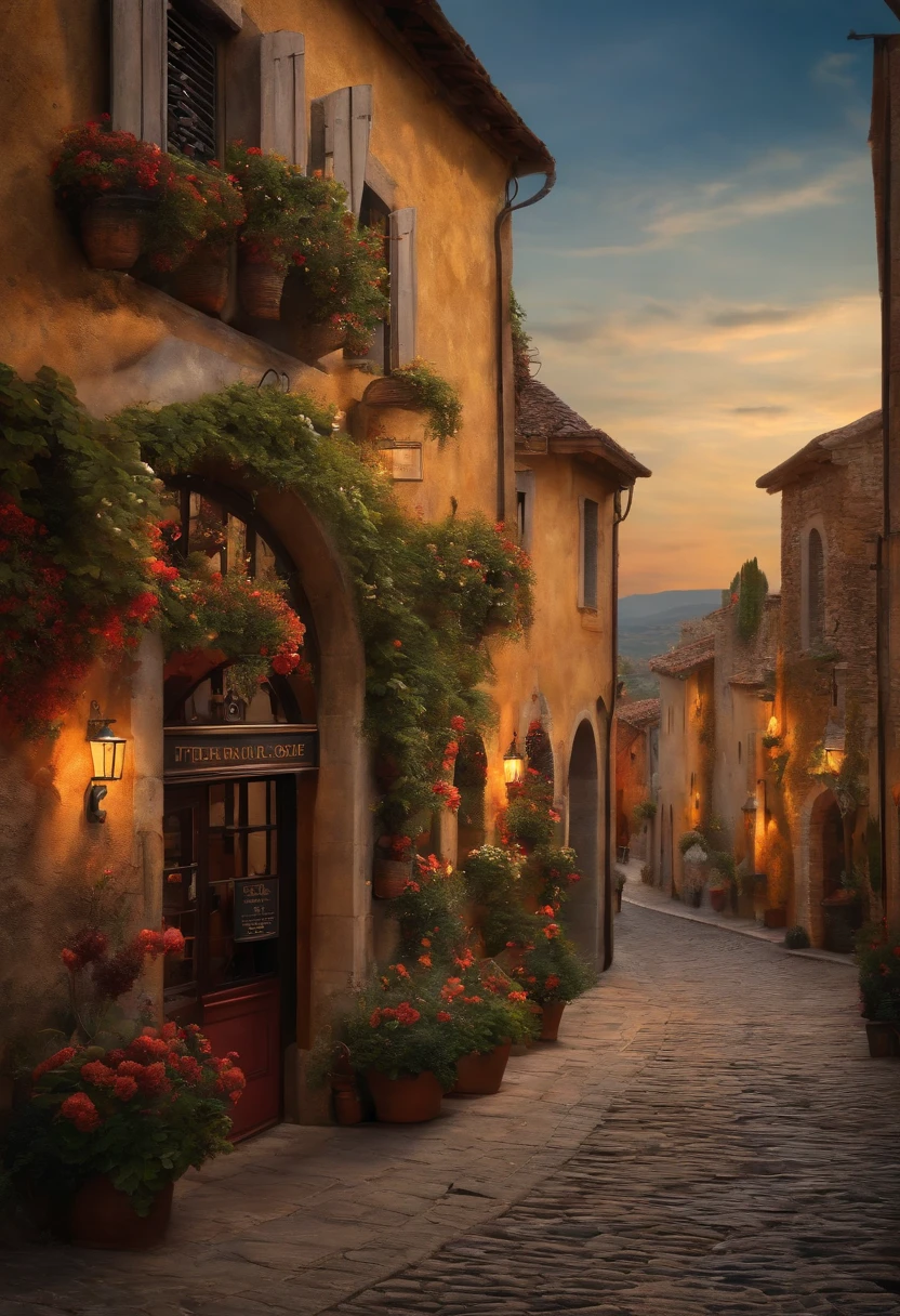 Ultra realistic pub style 2020 art format landscape Italy