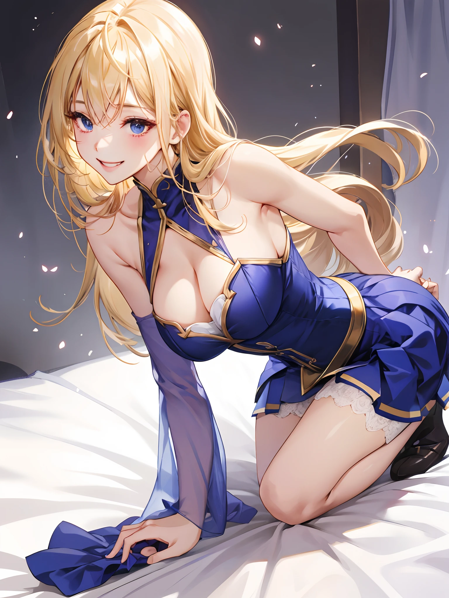 top-quality、realisticlying、bule、large full breasts、Tight-fitting uniforms、Transparent dress、skirts that are too short、Not wearing underwear、A smile、big eye、long lashes、Long upper eyelashes、a blond、cute little、Beautie、A sexy、darkened room、full body Esbian、submissive look、Submissive smile、Flushed cheeks、Kamimei、Big buttocks、thin-waist、Stick your butt out on all fours、Sleeveless、cleavage of the breast、visible from the side、Sexy armpits、Voluptuous thighs、Enraptured look