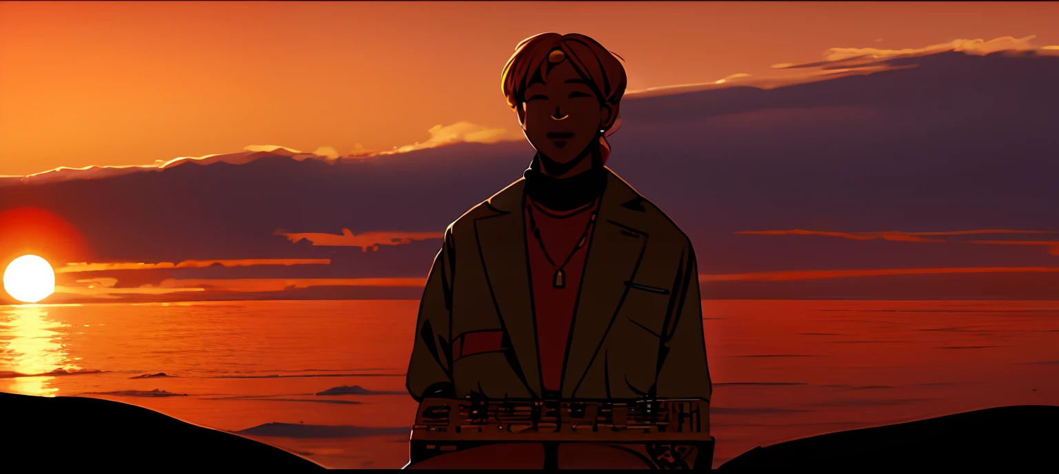 the sunset,eventide,worshippers,Split head