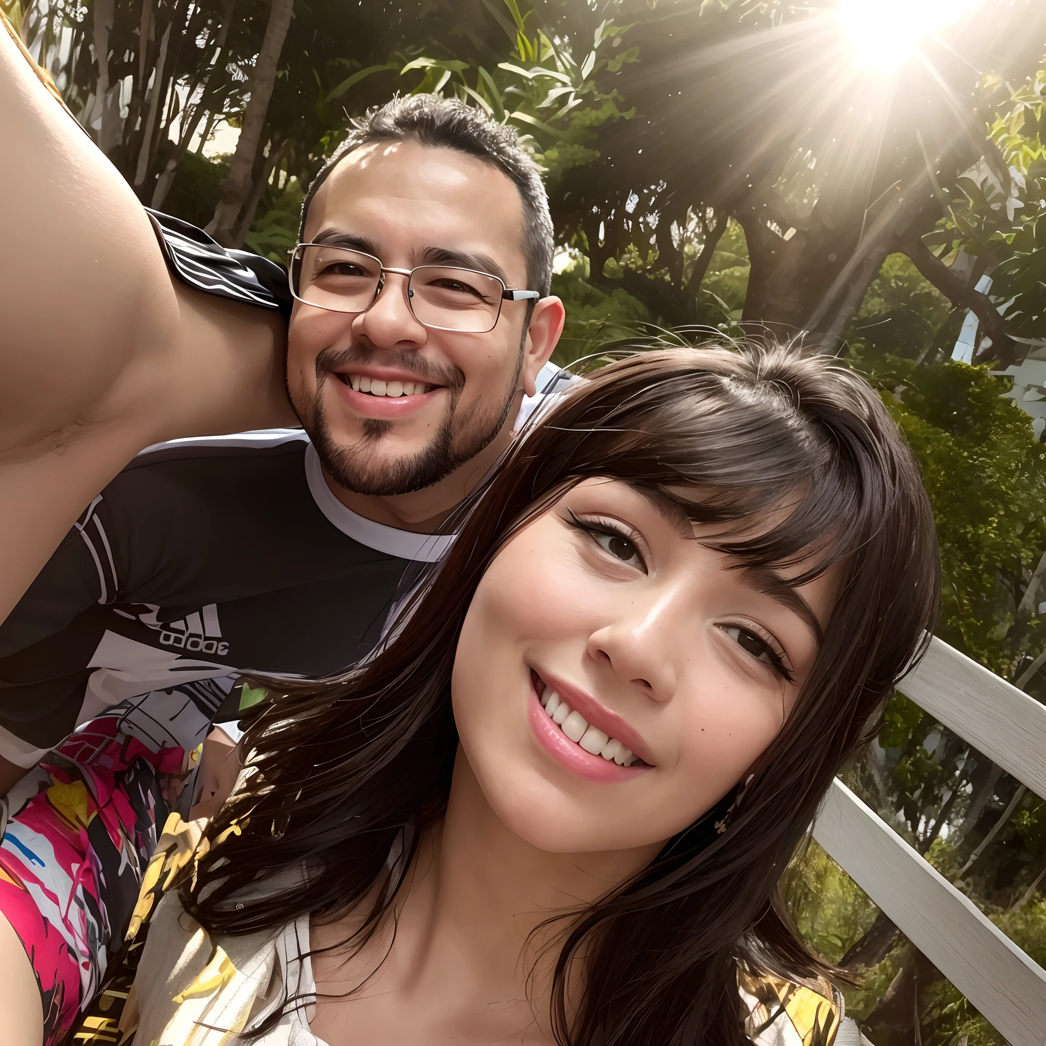 Smiling Couple Taking Selfie On Bench In Park With Trees, momma and papa, Directed by: Nandor Soldier, In Sao Paulo, fotografia, david rios ferreira, Directed by: Willian Murai, fotografia Selfie, Selfie!!!!!, Foto realista, Ronaldo Nazario Fenomeno, Selfie, Casal feliz, imagem de perfil, adreas rocha, andrea rocha