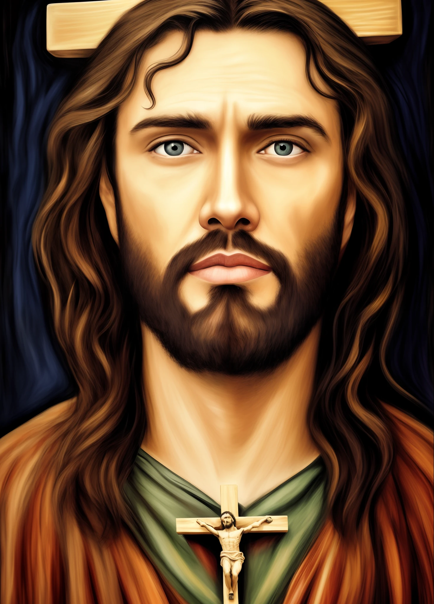 Jesus Cristo crucificado em estilo impressionista