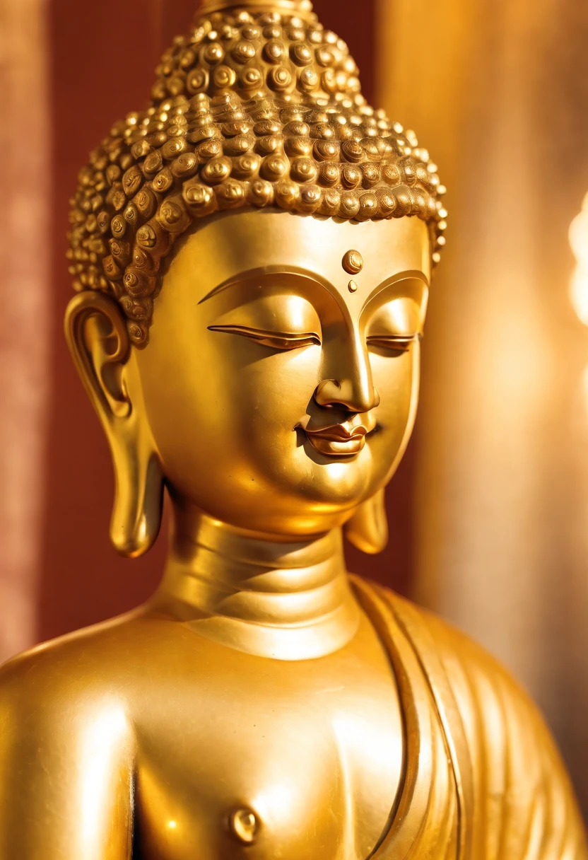 Magazine illustration,Portrait drawing,((A Maitreya Buddha:1.3)),Yellow skin,high-definition face,With a yellow robe,Close-up,k hd,Sony SLR lens,high definition detail,Soft lighting,Master masterpieces