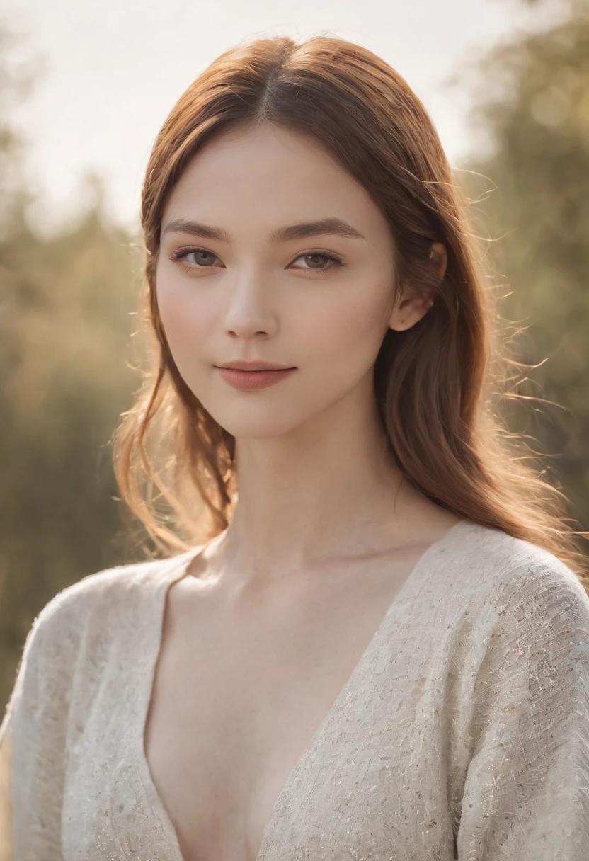 Magazine illustration，Portrait drawing，((Two beautiful young girls：1.3))，Yellow skin，Gray sweater，White trousers underneath，，HD facial smile，Golden Buddha beads around the neck，With a golden robe，Close-up，k hd，Sony SLR lens，high definition detail，Soft lighting，Master masterpieces