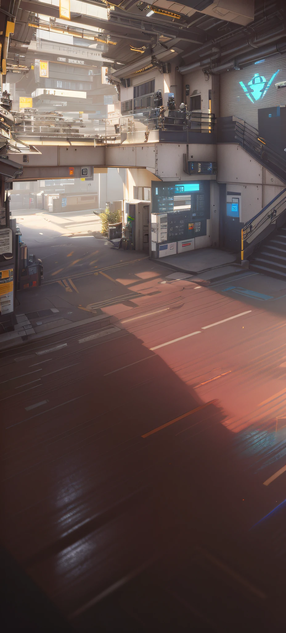 Stable diffusion cues:
2077 Rooms, dystopian, Clothes shop, staircase, Nobuyoshi Araki, Screenshot of Overwatch, Overwatch skyscrapers, from overwatch, Talia, Realistic afternoon lighting, [4K photography is ultra-realistic], nice afternoon lighting, sojourn from overwatch, overwatch design, Clean concept art, Volopft style w, cinema shot, Pierozov.