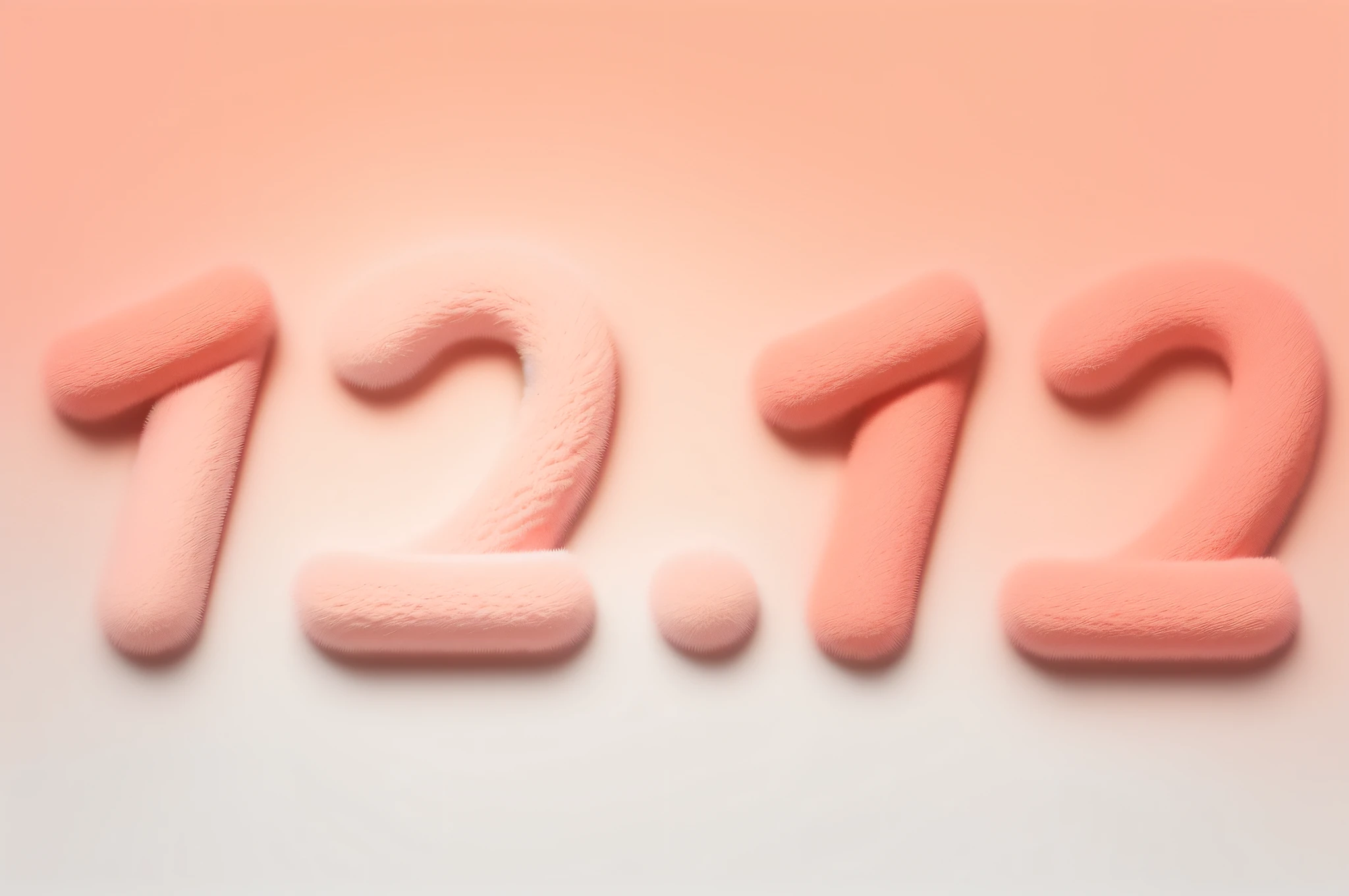 type design, Furry, Pink fluffy texture, Smooth or slightly wavy, studio context, Abstract pink coral gradient background blank space, Product display, Front, 50 millimeters, 。.。.。.。.3D, Photography, High quality, Photorealistic, Clamshell lighting, 8K