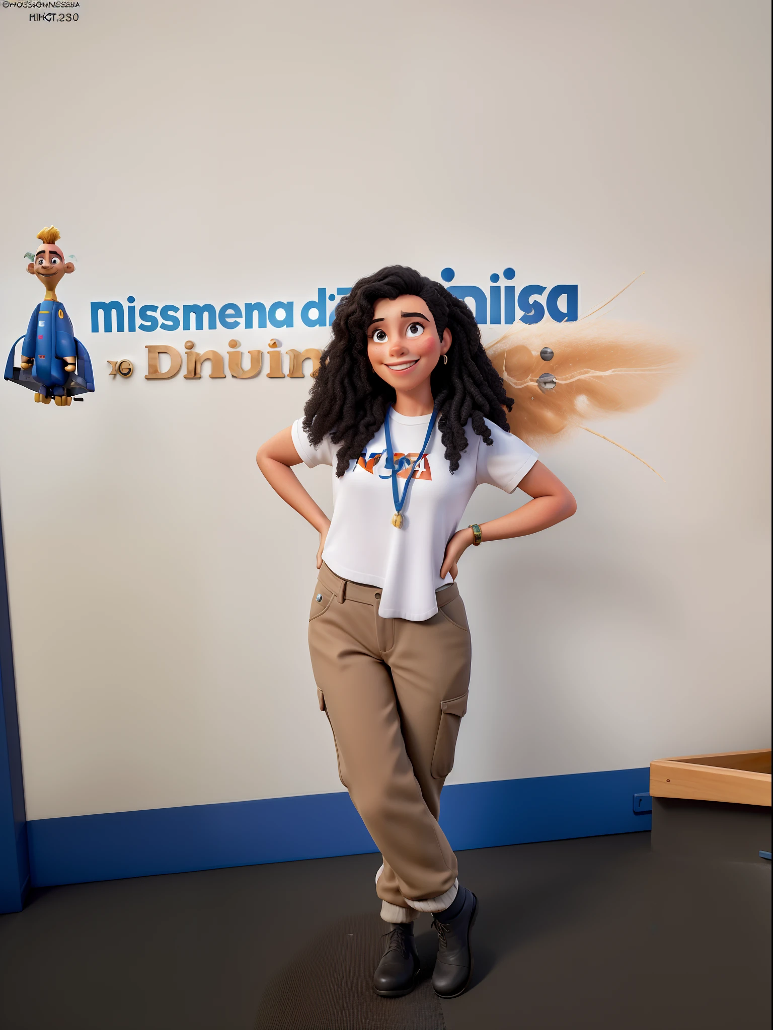 Eu como engenheira da NASA modelo Disney pixel