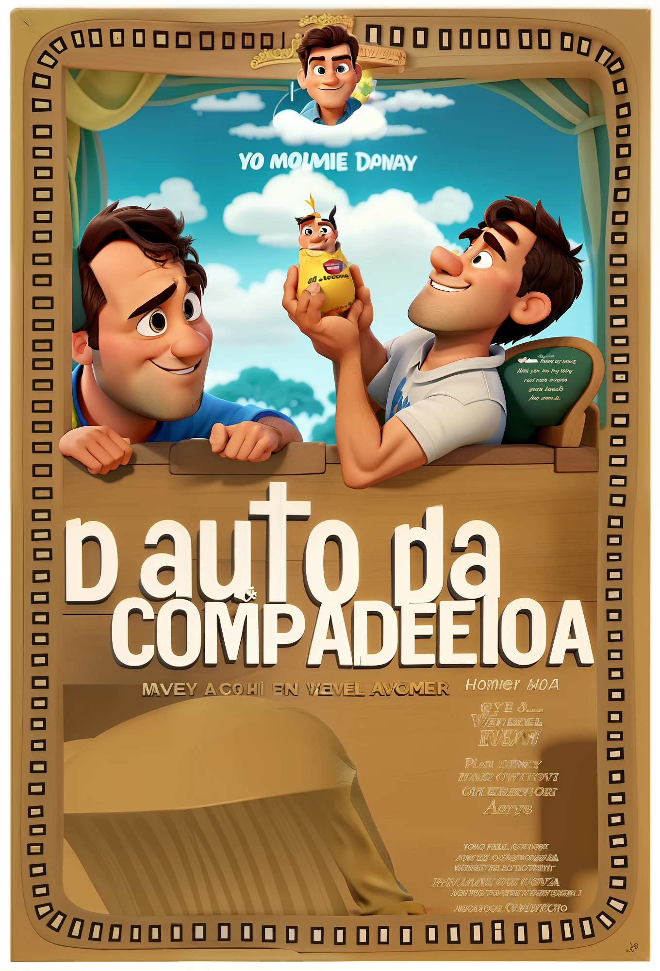 Dois homem estilo disney pixar,
alta qualidade, melhor qualidade