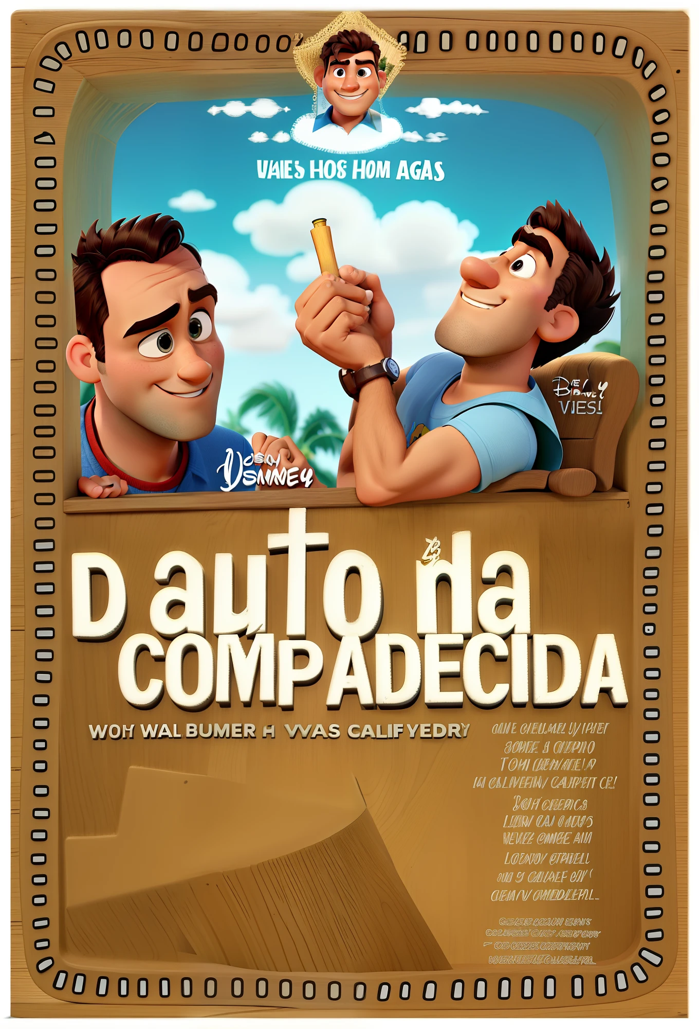 Dois homem estilo disney pixar,
alta qualidade, melhor qualidade