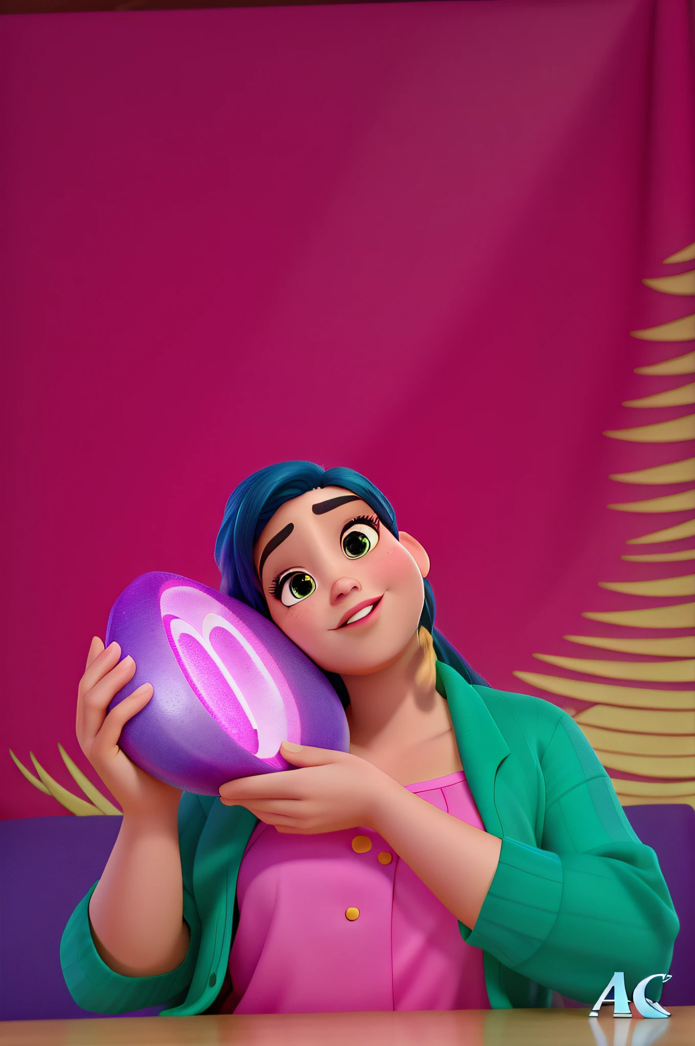 uma mulher no estilo disney pixar, alta qualidade, melhor qualidade