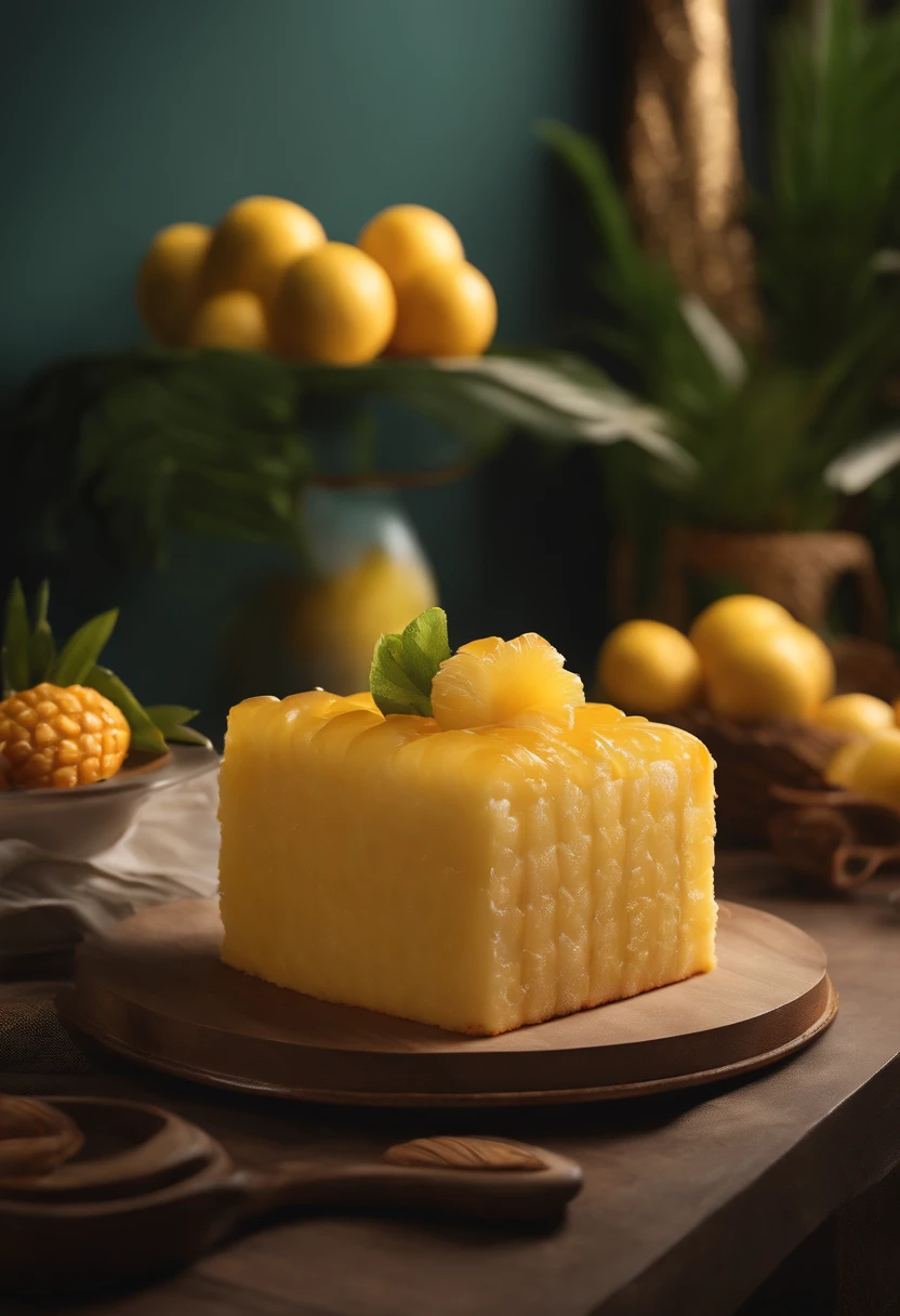 Commercial Shooting, Taiwan Pineapple Cake,poster for, Fresh style background, Elegant, Booth Lighting, Attractive, Photorealistic colors, Ultra HD
