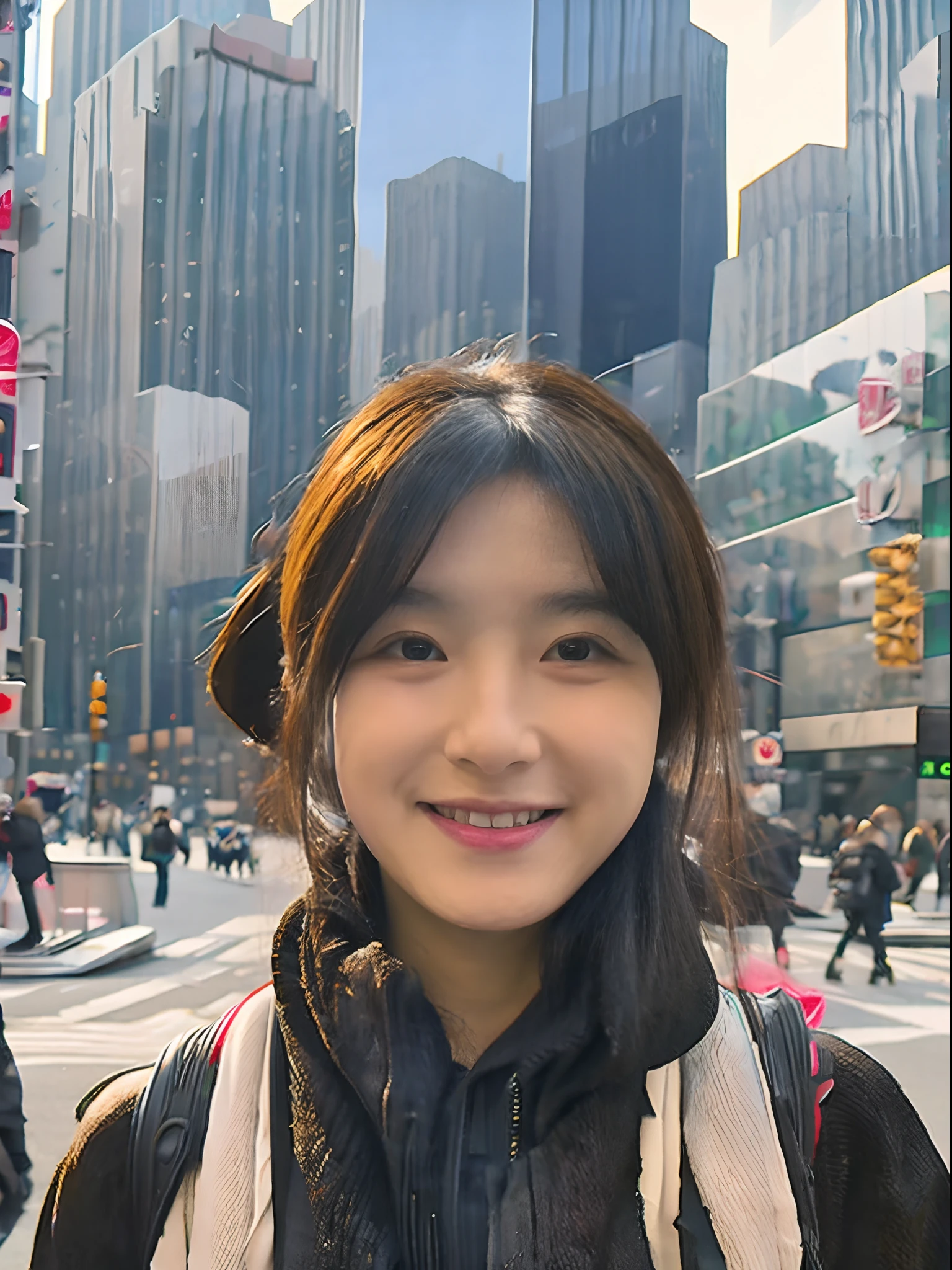 (masterpiece:1. 0), (best quality:1. 4), (ultra highres:1. 2),(intricate details:1.3), (photorealistic:1. 4), (8k, RAW photo:1. 2), (soft focus:1. 4), posh, (sharp focus:1. 4), (korean:1. 2), detailed beautiful face ,nice hands, perfect hands,
pinku,Many assassin surround one woman in downtown,determined climber,hiking boots, backpack, trekking poles, heavy breathing, irritated expression,endurance, drained,hat,
city,bustling sidewalks,public,large crowd,((blurry background))