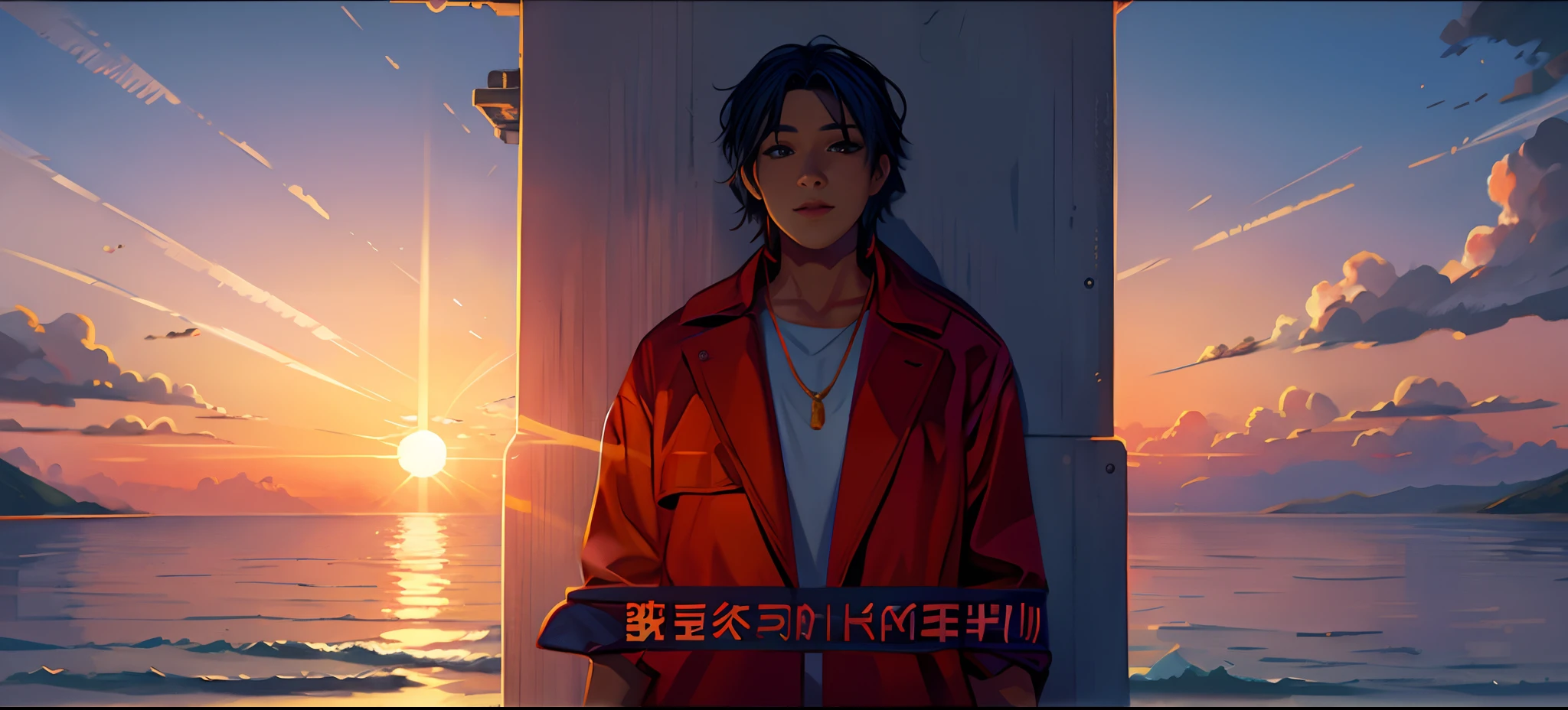the sunset,eventide,middle score