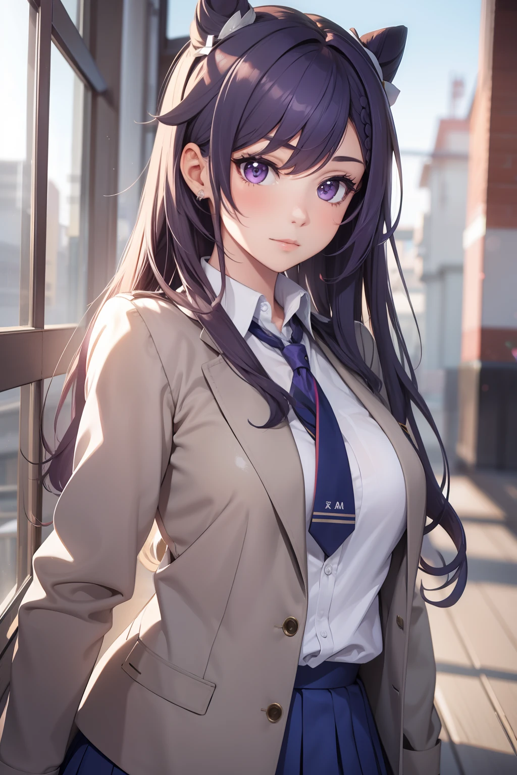 Beautiful sexy girl in school uniform, Stylish