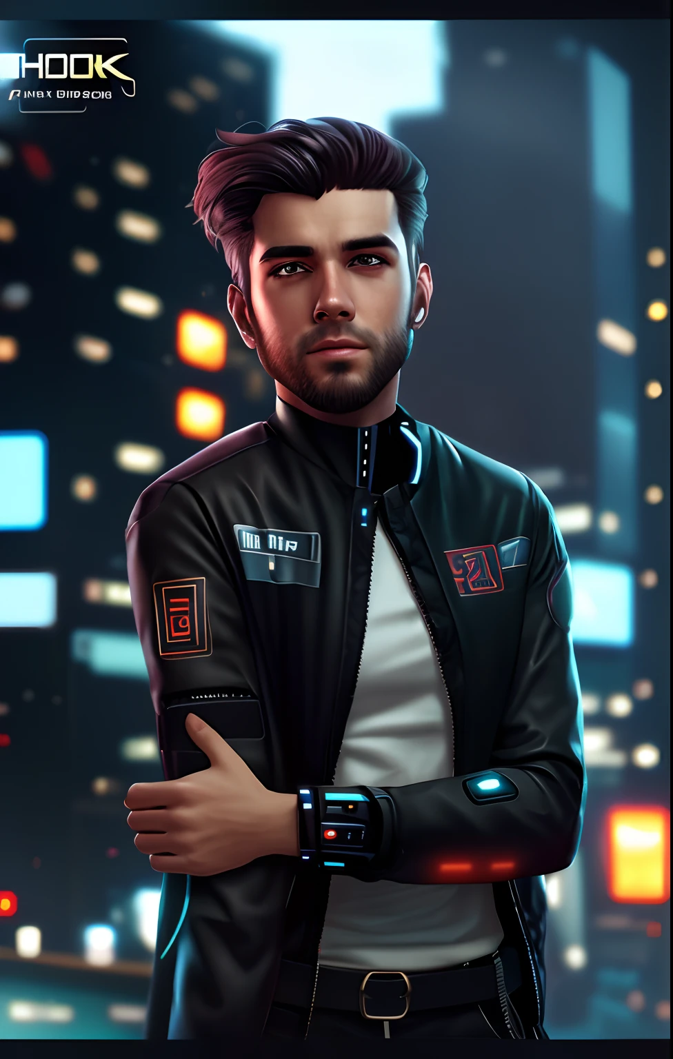 Change background cyberpunk handsome boy, realistic face,8k