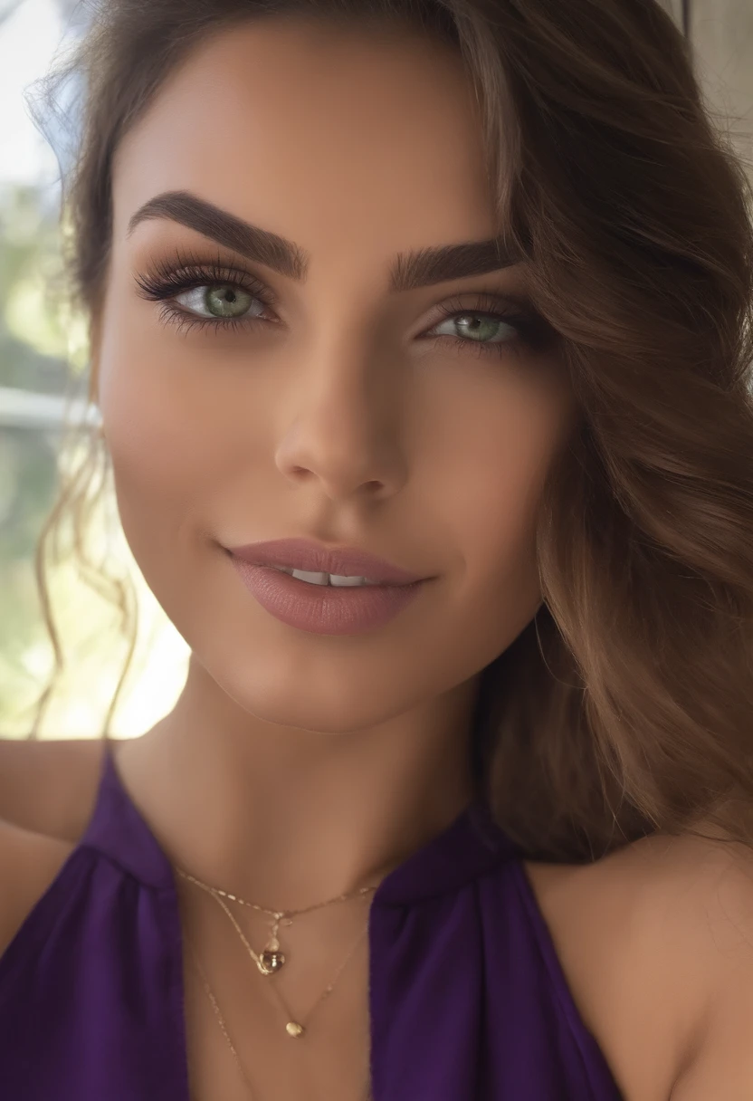 Lola Hispanic Woman With A White Tank Top And A Necklace, fille sexy aux yeux verts, Portrait Sophie Mudd, cheveux bruns et grands yeux, selfie of a young woman, Yeux de chambre, Violet Myers, sans maquillage, maquillage naturel, looking straight at camera, Visage avec Artgram, Maquillage subtil, Superbe photo du corps entier, piercing green eyes, Bel angle, pose attrayante, fille mignonne, sexy pose, Image du corps entier, corps entier, Prise de vue du corps entier, brunette goddess, High detail, pose satisfaite, Massive,4K