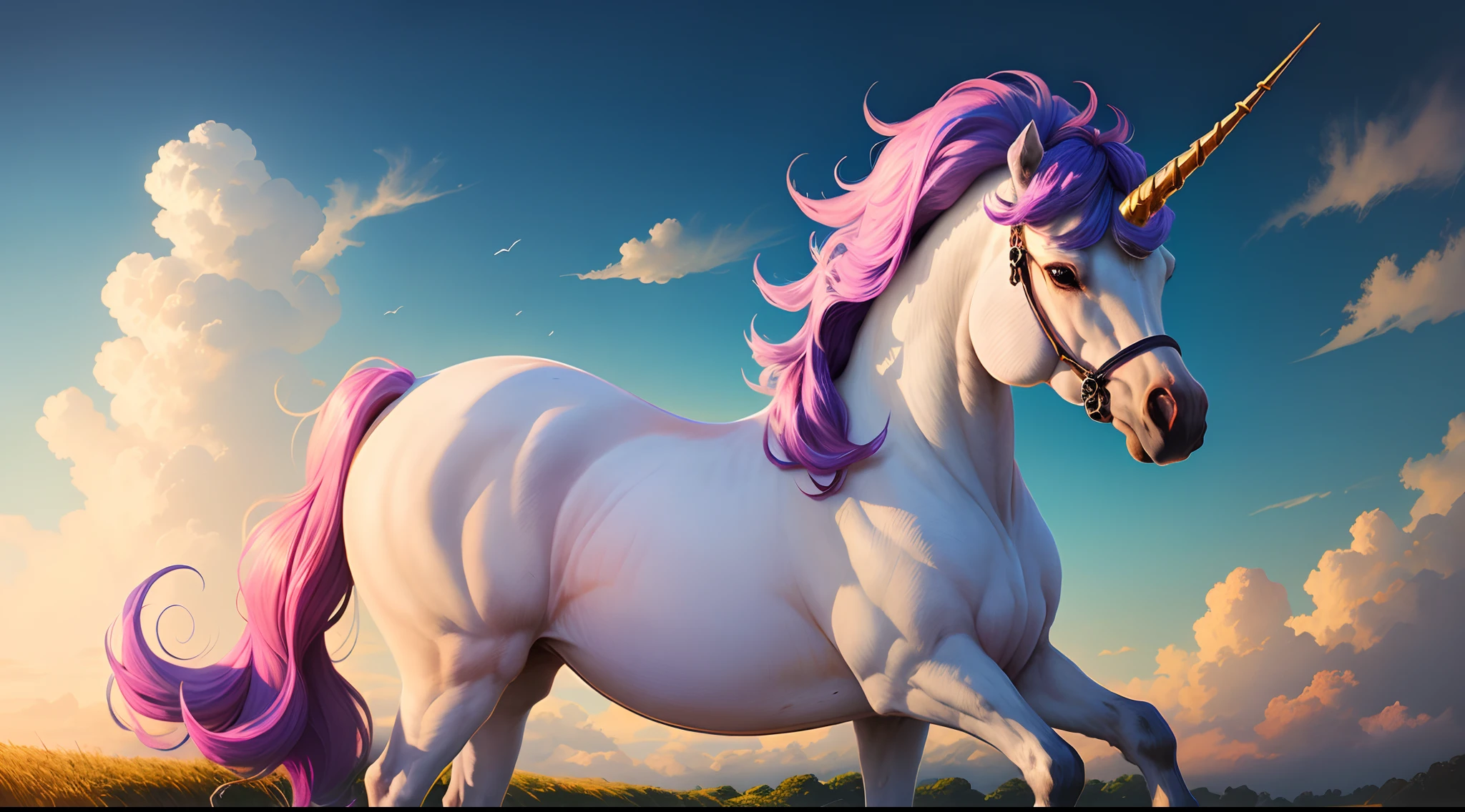 Unicorn with a broken horn
