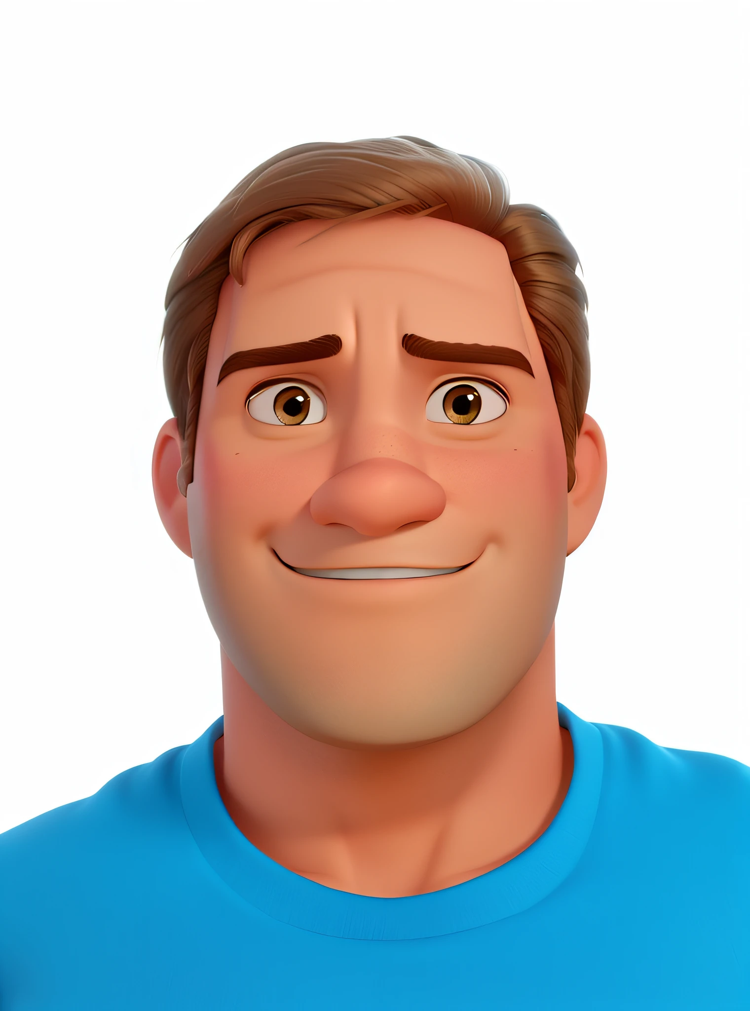 Um homem branco estilo Disney pixar, alta qualidade, melhor qualidade