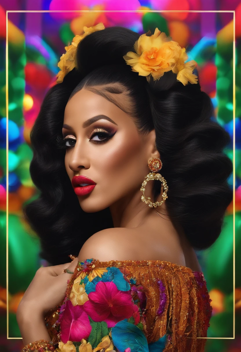 cardi b a quatres pattes