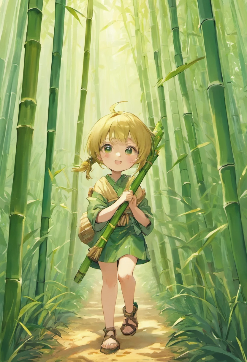 bamboo shoots,Uncle Farmer,mountain ranges,lakes,bamboo forrest,Small animals,quality,nutritive value,wholesome,Green Choice,Uncle Farmer happily shows off the bamboo shoots he has cultivated with his heart,Beautiful mountains and lakes create a tranquil backdrop,It highlights the ideal environment for scruffy bamboo shoots to grow,Small animals frolicking happily in the bamboo forest,It highlights the harmonious symbiosis between bamboo shoots and nature,Paint delicate bamboo shoot textures,Highlight its quality and taste,Mahu bamboo shoots are highly nutritious,It is a green choice for healthy taste buds,The hard work and hard work of the farmers have earned him pride and love for the bamboo shoots。